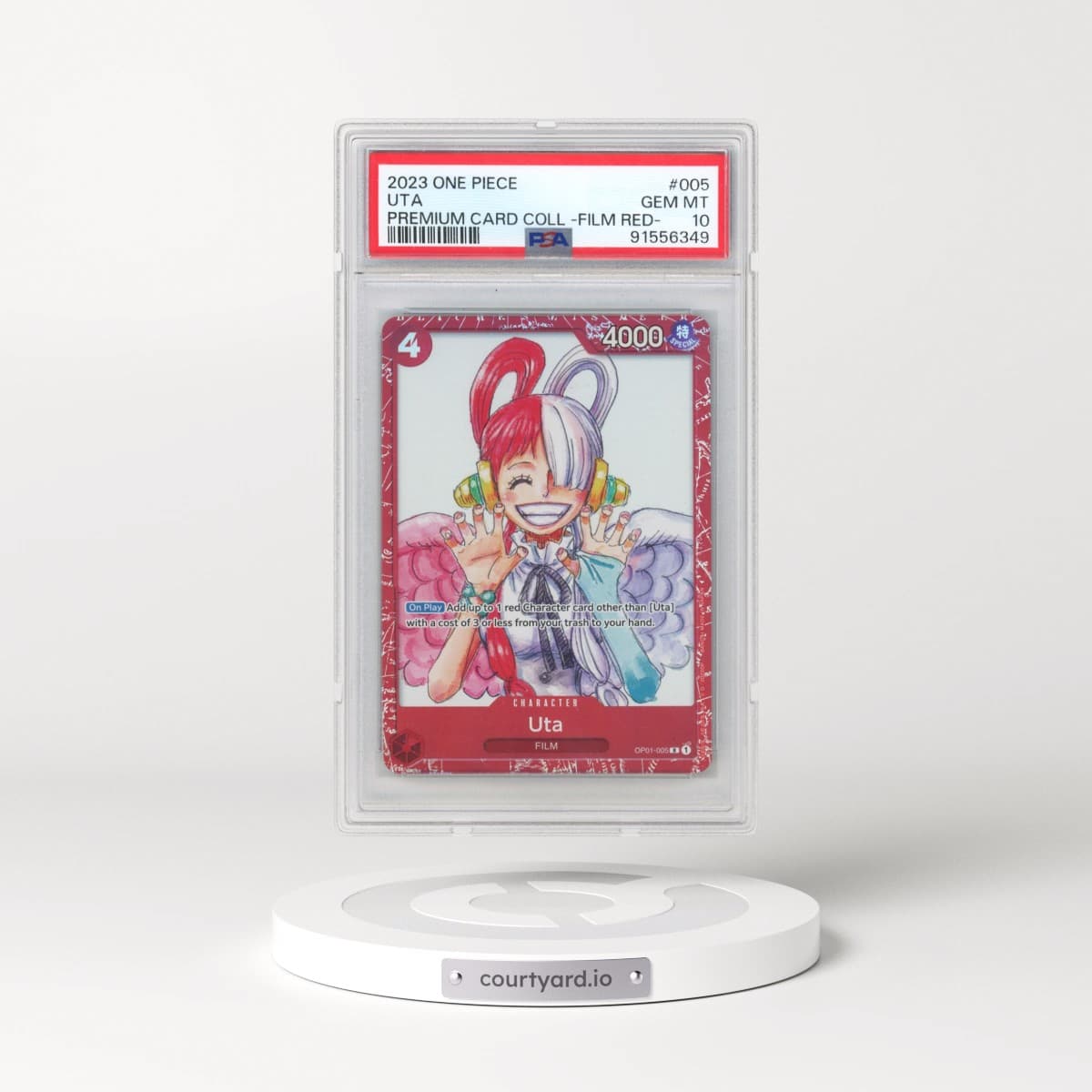 2023 One Piece Premium Card Collection -One Piece Film Red #005 Uta (PSA 10 GEM MINT)