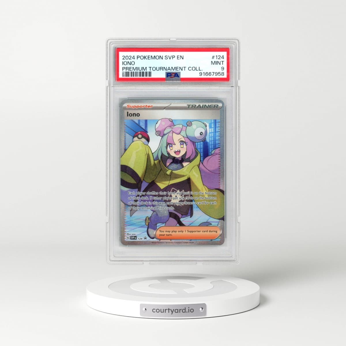 2024 Pokémon Svp EN-SV Black Star Promo #124 Iono - Iono Premium Tournament Collection (PSA 9 MINT)
