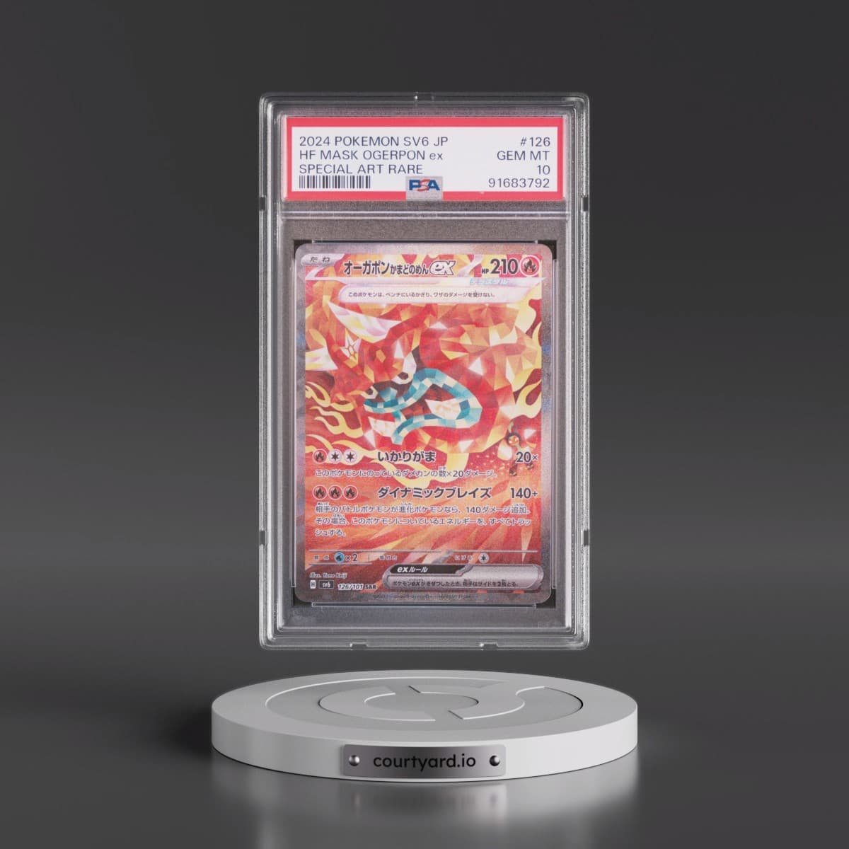 2024 Pokémon SV6-Transformation Mask #126 Hearthflame Mask Ogerpon EX - Holo Special Art Rare (PSA 10 GEM MINT)