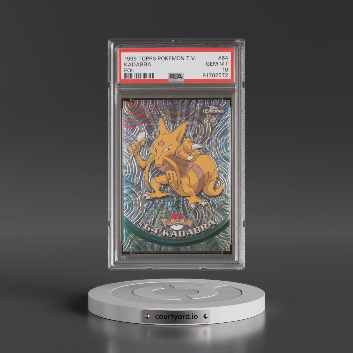 1999 Topps Pokémon TV #64 Kadabra - Foil (PSA 10 GEM MINT)