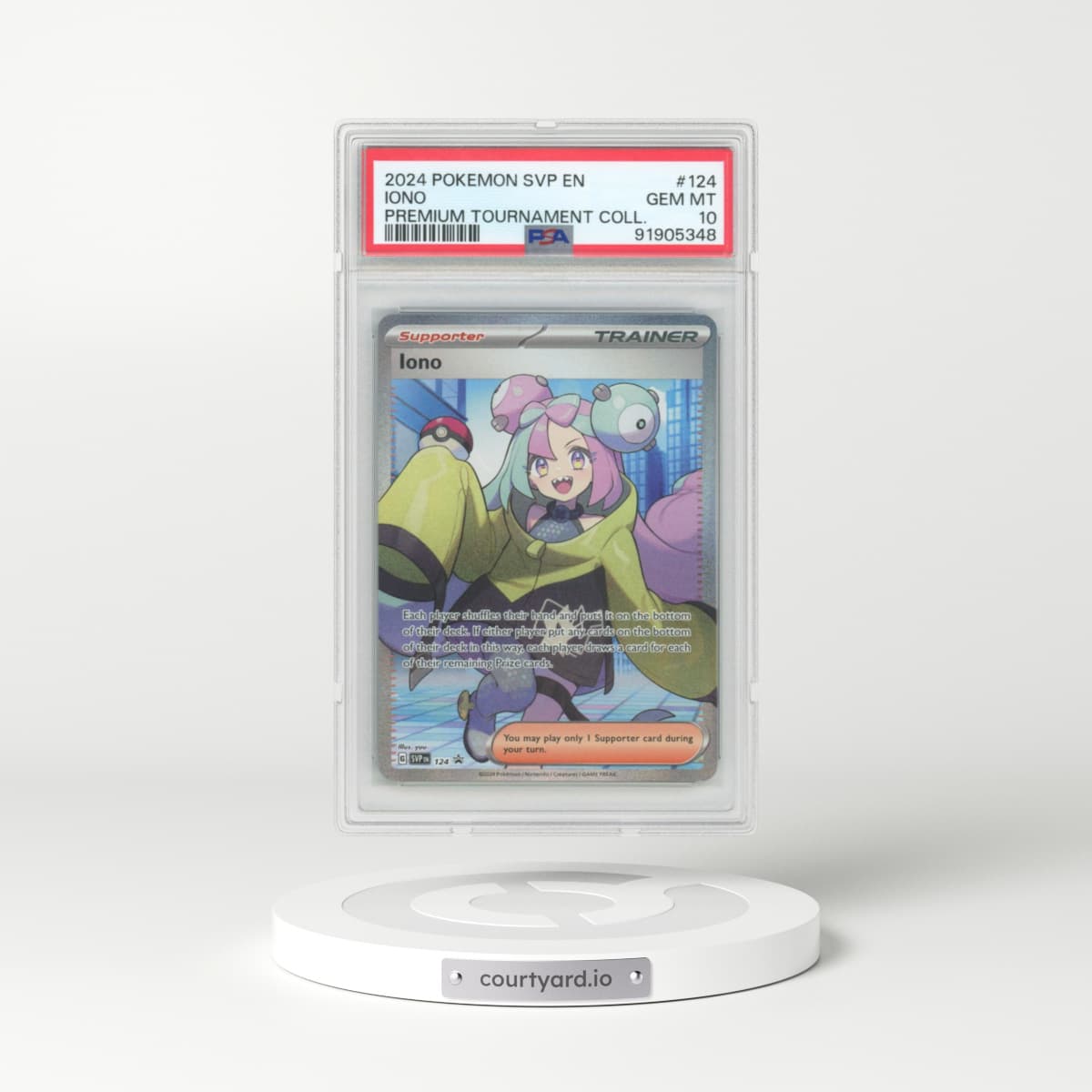 2024 Pokémon Svp EN-SV Black Star Promo #124 Iono - Iono Premium Tournament Collection (PSA 10 GEM MINT)