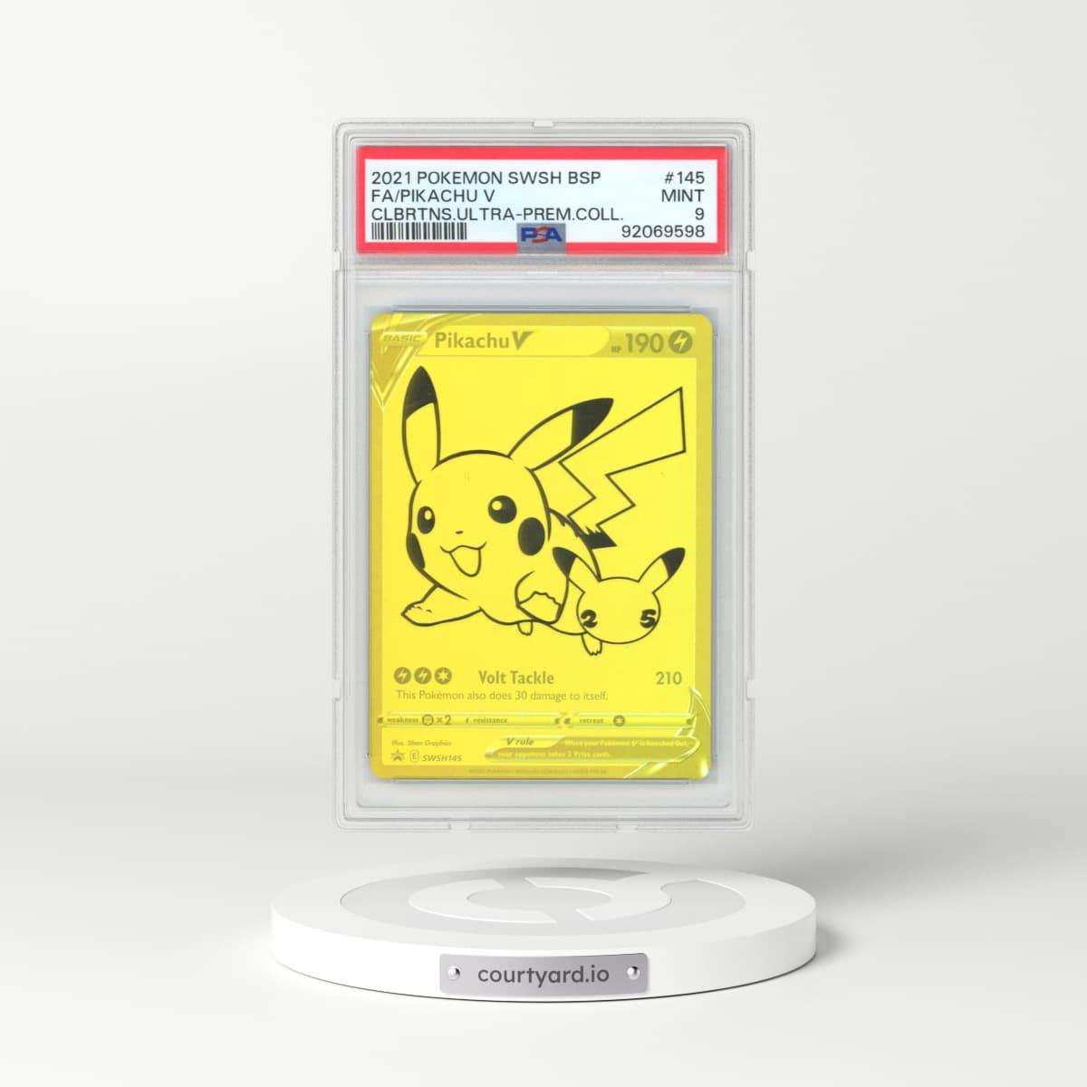 2021 Sword & Shield Promos #145 Pikachu V - Full Art Holo (PSA 9 MINT)