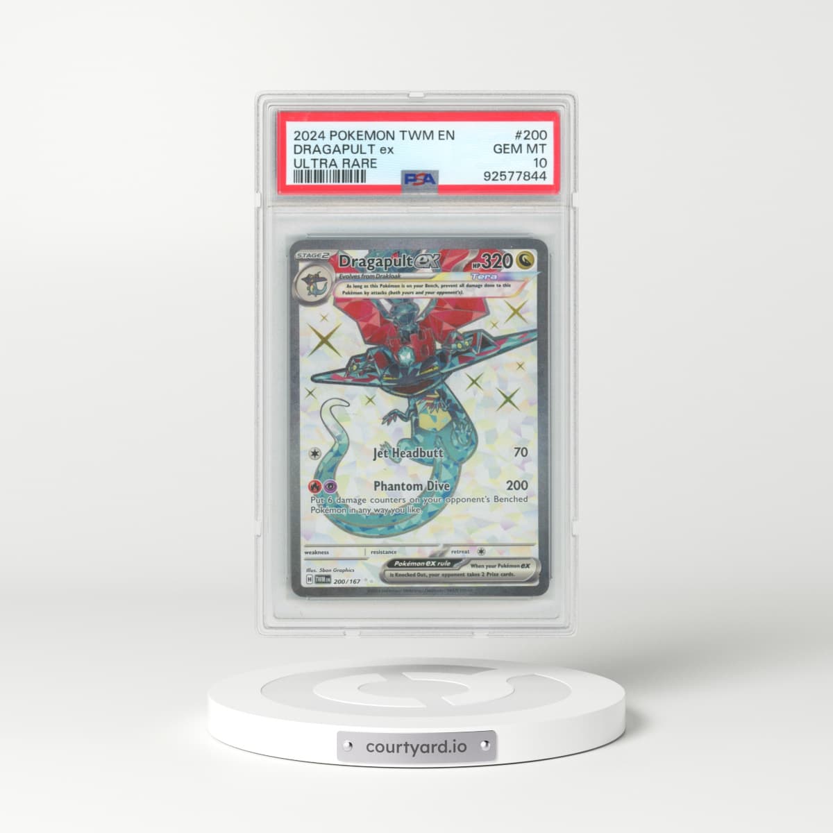 2024 Pokémon Twm EN-Twilight Masquerade #200 Dragapult EX - Holo Ultra Rare (PSA 10 GEM MINT)