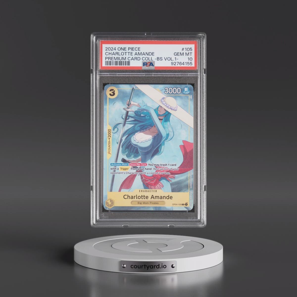 2024 One Piece Premium Card Collection -Best Selection Vol.1 #105 Charlotte Amande (PSA 10 GEM MINT)