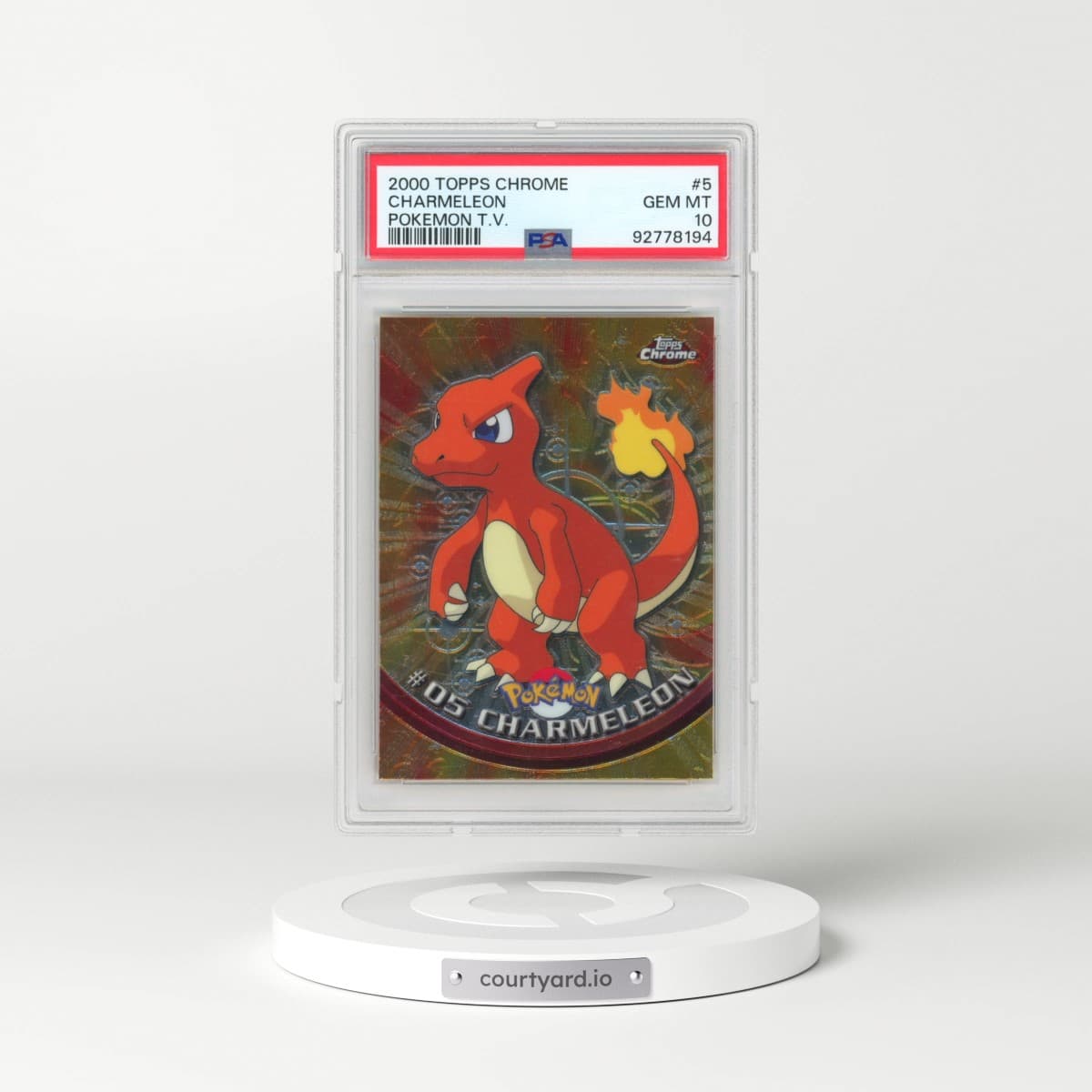 2000 Topps Chrome Pokémon T.V. #5 Charmeleon (PSA 10 GEM MINT)