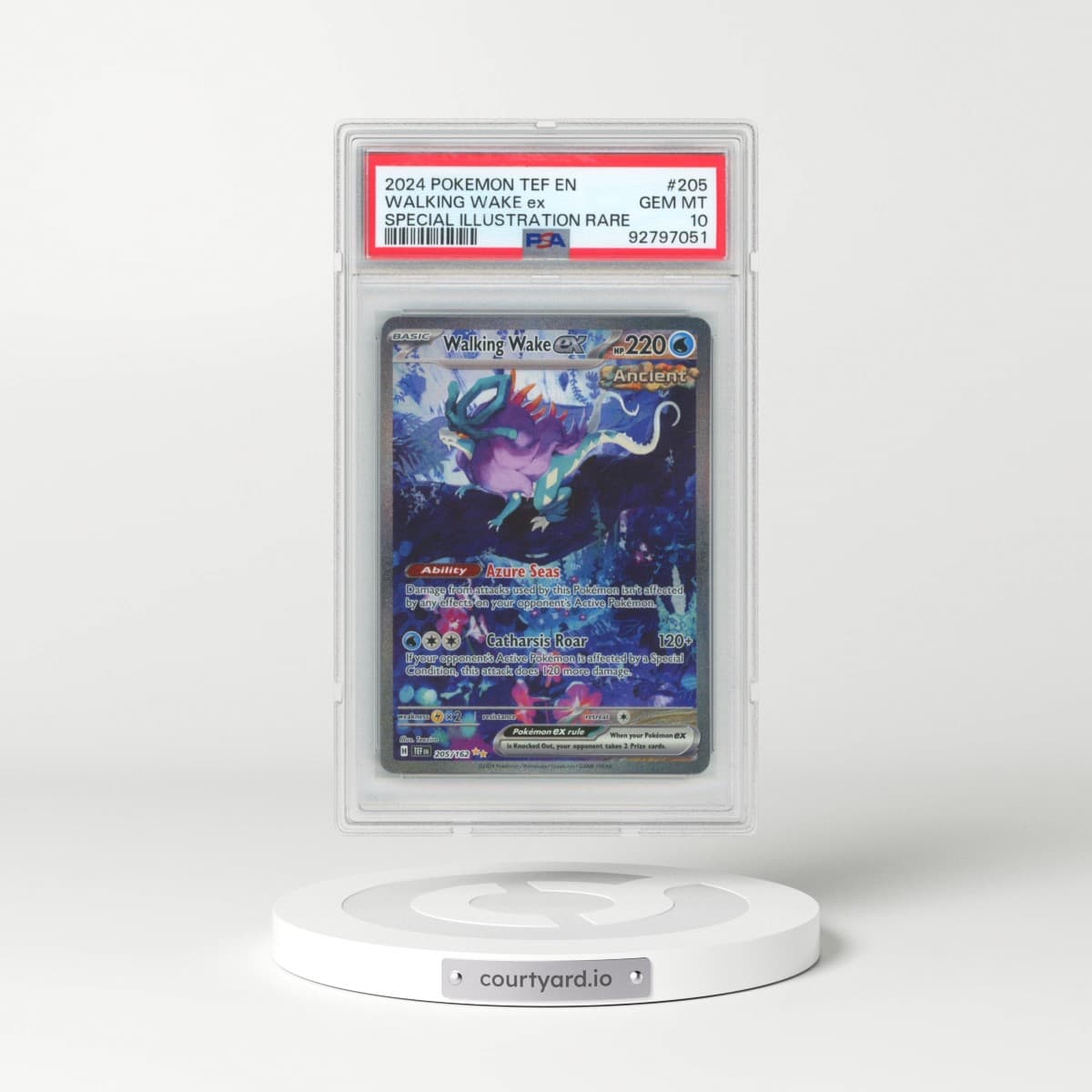 2024 Pokémon Tef EN-Temporal Forces #205 Walking Wake EX - Holo Special Illustration Rare (PSA 10 GEM MINT)
