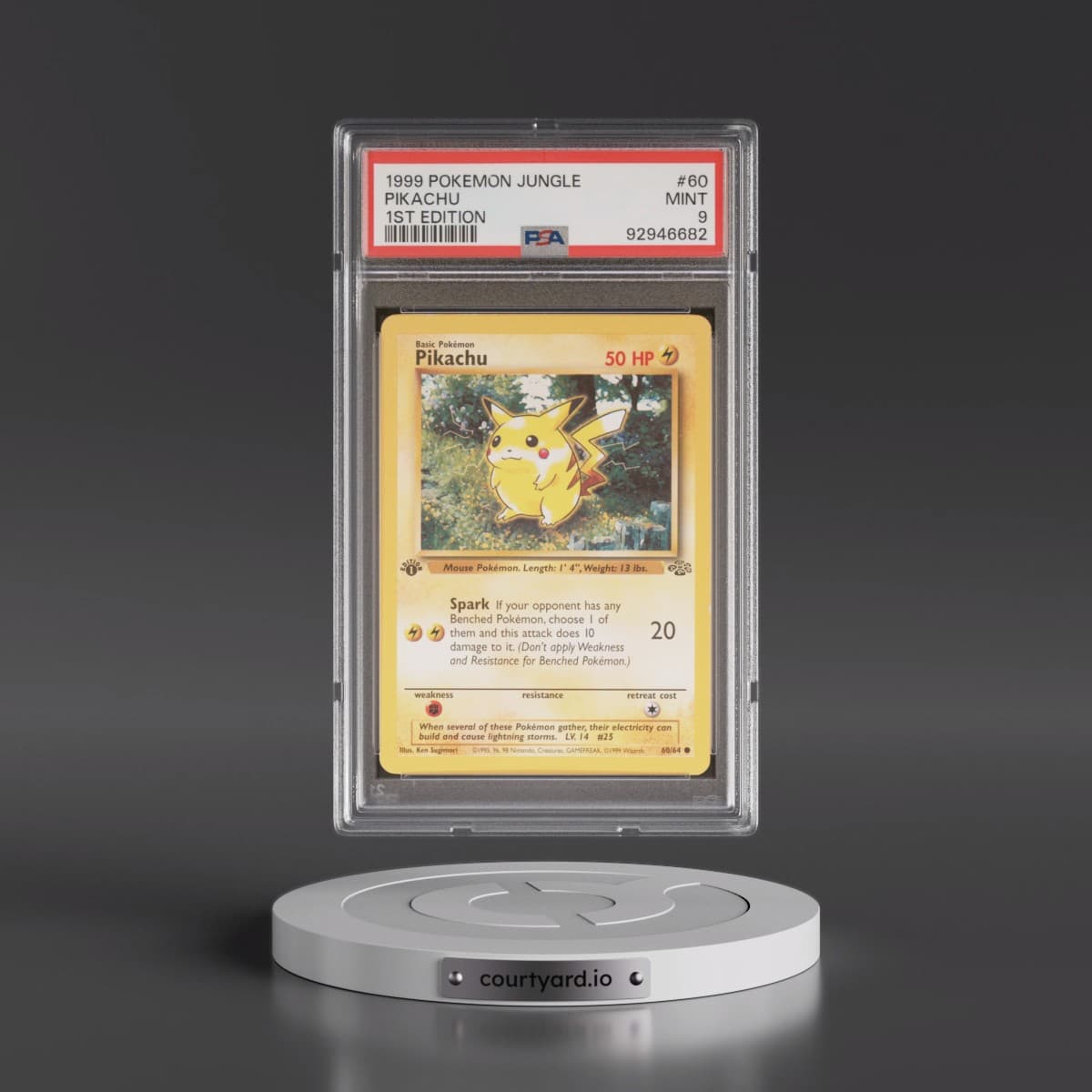 1999 Pokémon Jungle #60 Pikachu - 1st Edition (PSA 9 MINT)