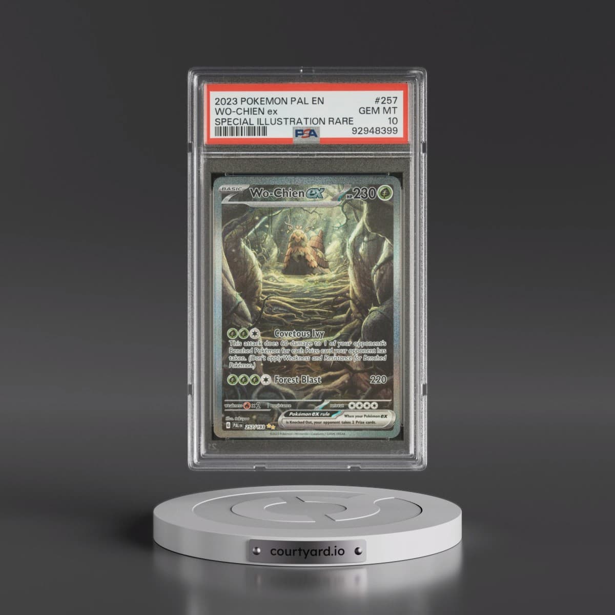 2023 Pokémon Pal EN-Paldea Evolved #257 WO-Chien EX - Holo Special Illustration Rare (PSA 10 GEM MINT)