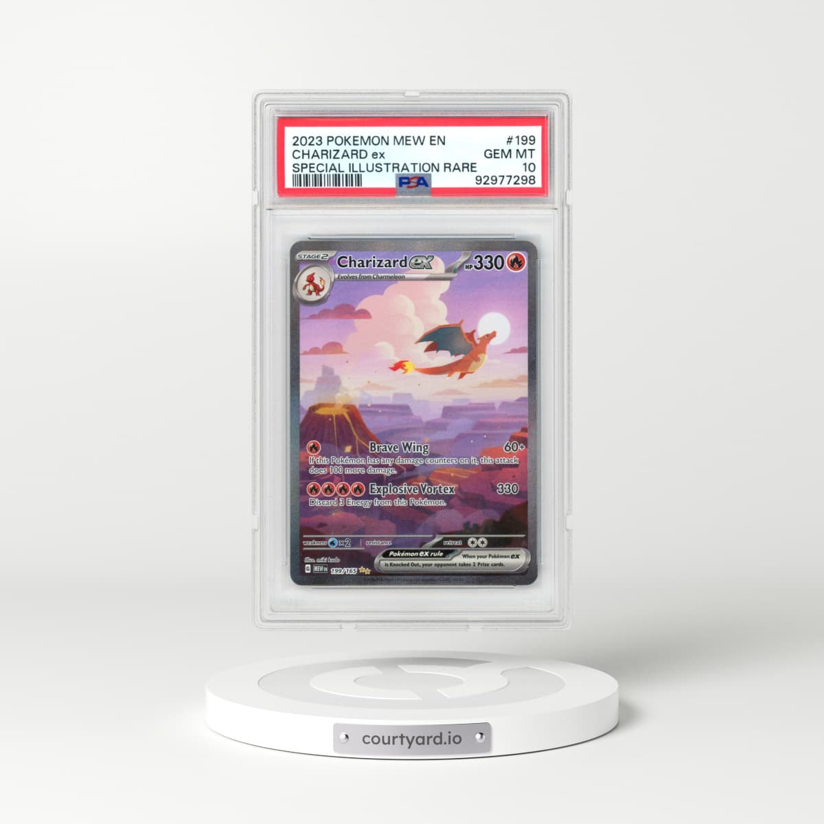 2023 Pokémon Mew EN-151 #199 Charizard EX - Holo Special Illustration Rare (PSA 10 GEM MINT)