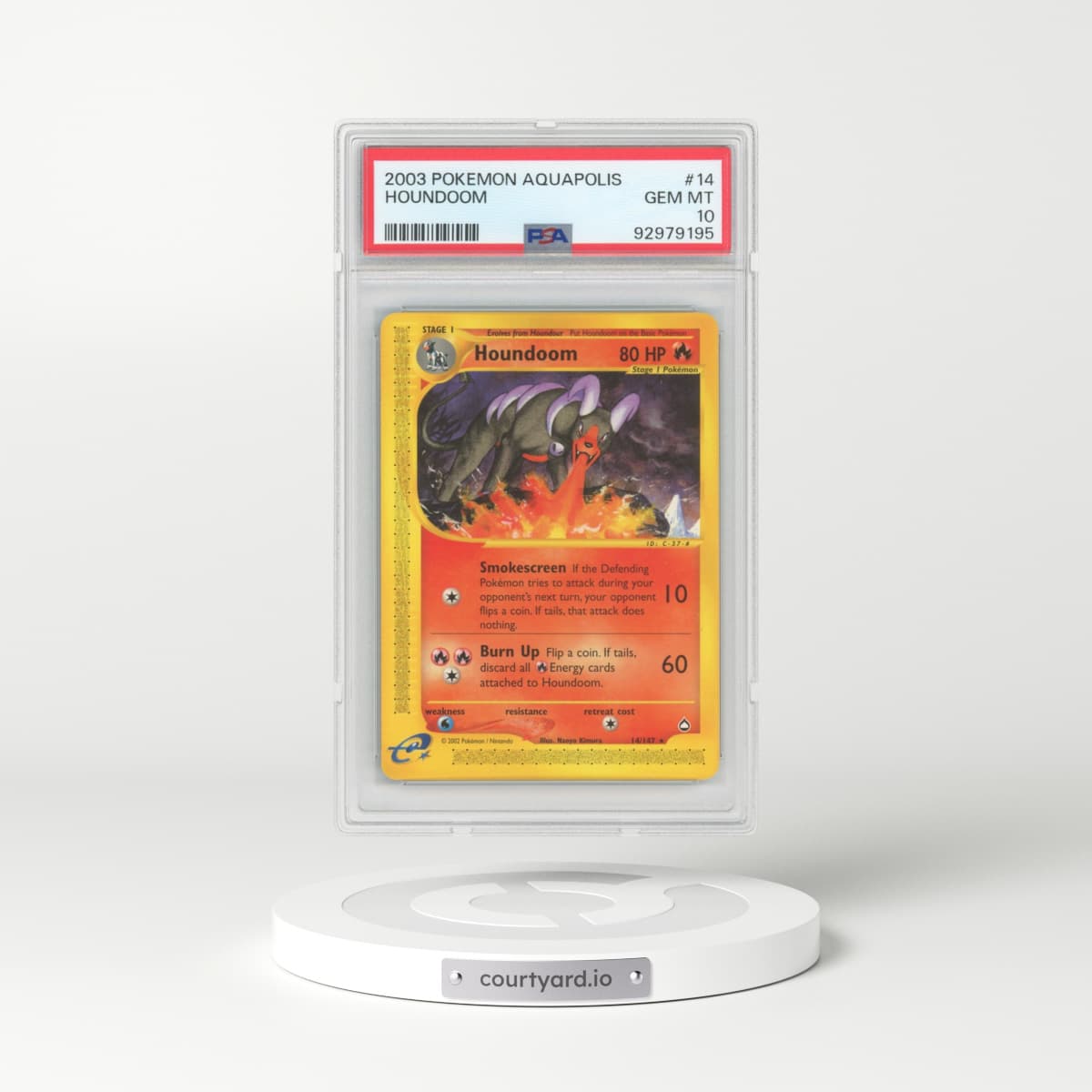 2003 Aquapolis #14 Houndoom (PSA 10 GEM MINT)