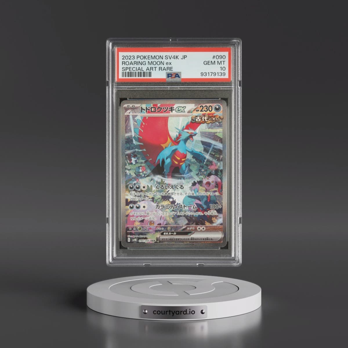2023 Pokémon Sv4k-Ancient Roar #090 Roaring Moon EX - Holo Special Art Rare (PSA 10 GEM MINT)