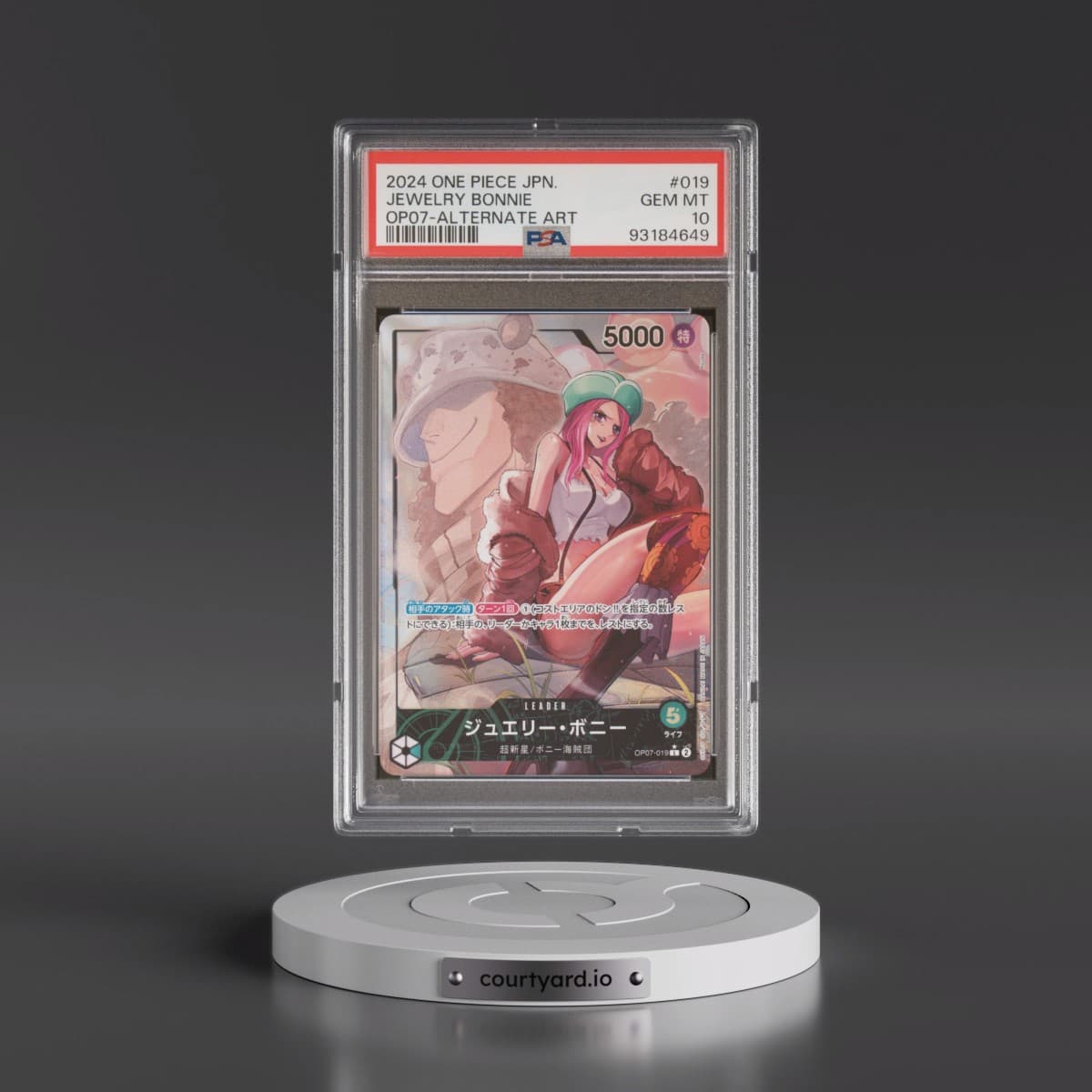 2024 One Piece Japanese 500 Years in the Future #019 Jewelry Bonney - Alternate Art (PSA 10 GEM MINT)