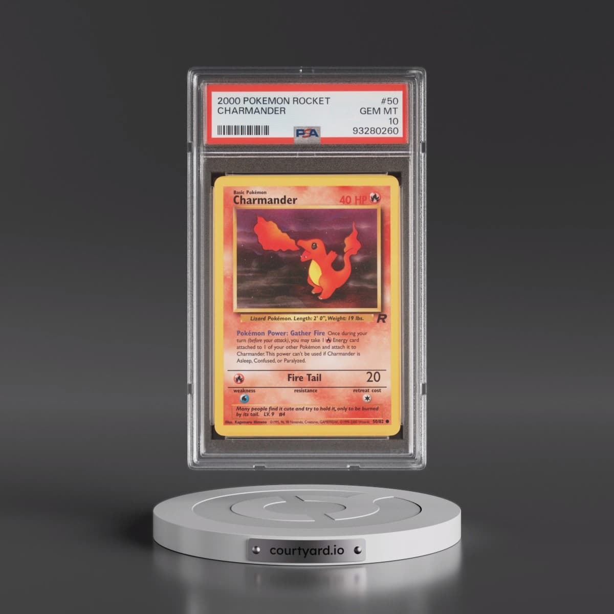 2000 Pokémon Rocket #50 Charmander (PSA 10 GEM MINT)