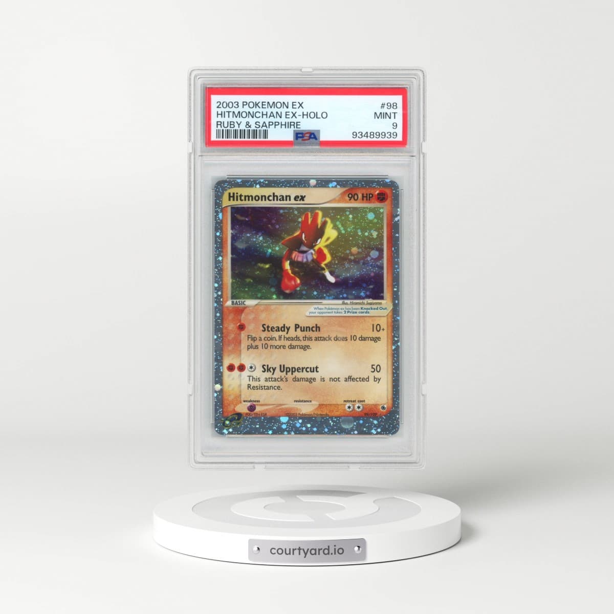 2003 Pokémon EX Ruby & Sapphire #98 Hitmonchan EX - Holo Holo (PSA 9 MINT)