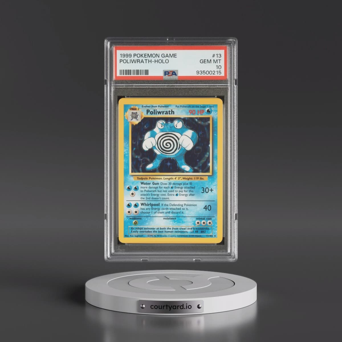 1999 Pokémon Game #13 Poliwrath - Holo (PSA 10 GEM MINT)