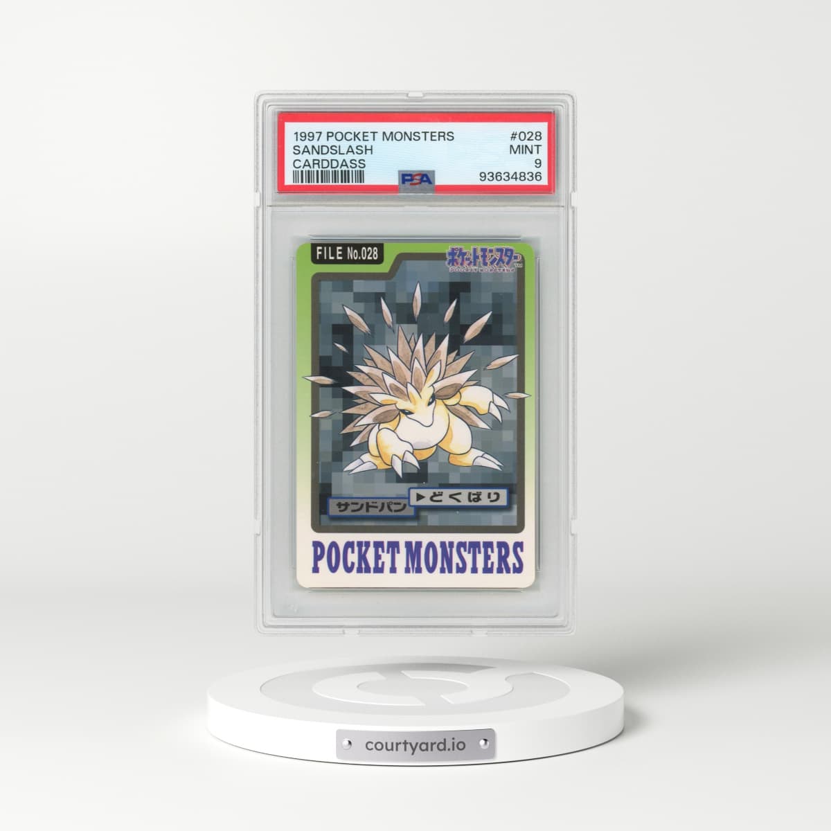 1997 Pocket Monsters Carddass #028 Sandslash (PSA 9 MINT)