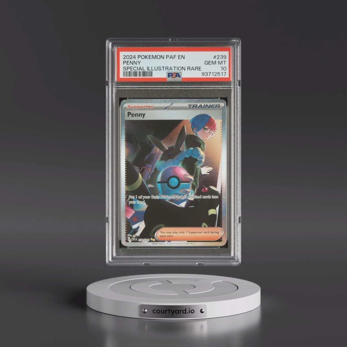 2024 Pokémon Paf EN-Paldean Fates #239 Penny - Special Illustration Rare (PSA 10 GEM MINT)