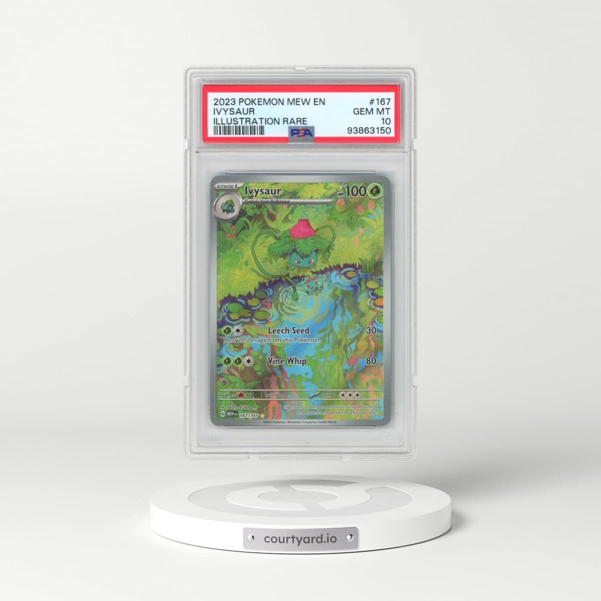 2023 Pokémon Mew EN-151 #167 Ivysaur - Illustration Rare (PSA 10 GEM MINT)