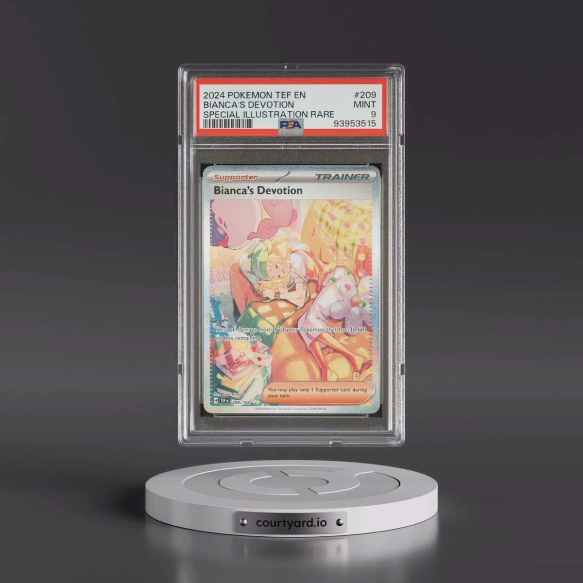 2024 Pokémon Tef EN-Temporal Forces #209 Bianca's Devotion - Special Illustration Rare (PSA 9 MINT)