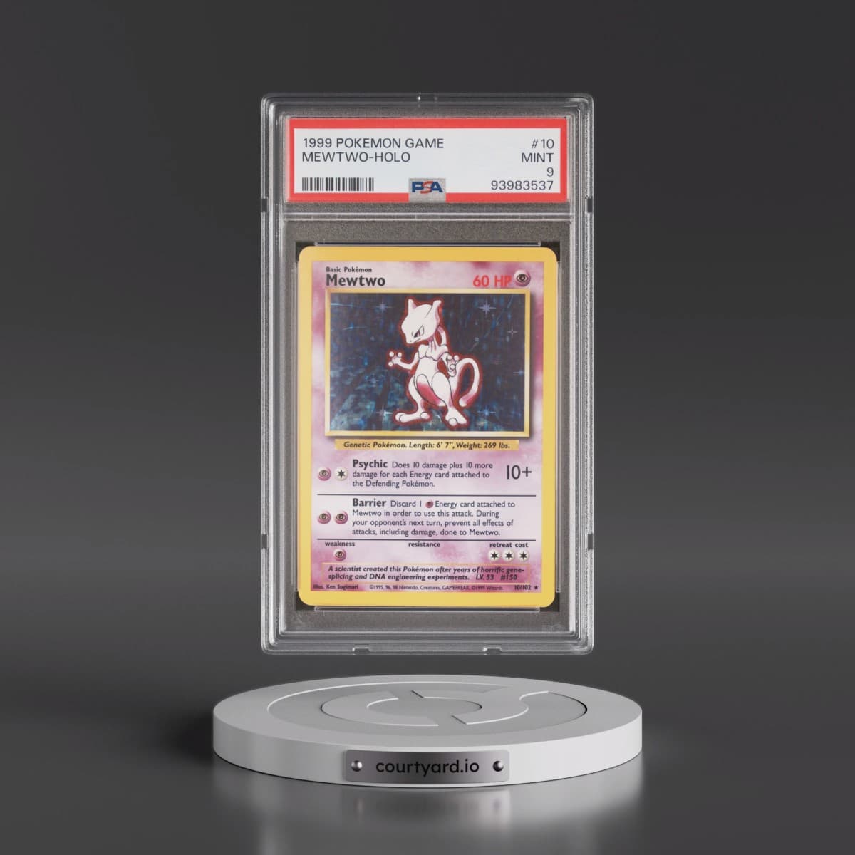 1999 Pokémon Game #10 Mewtwo - Holo (PSA 9 MINT)