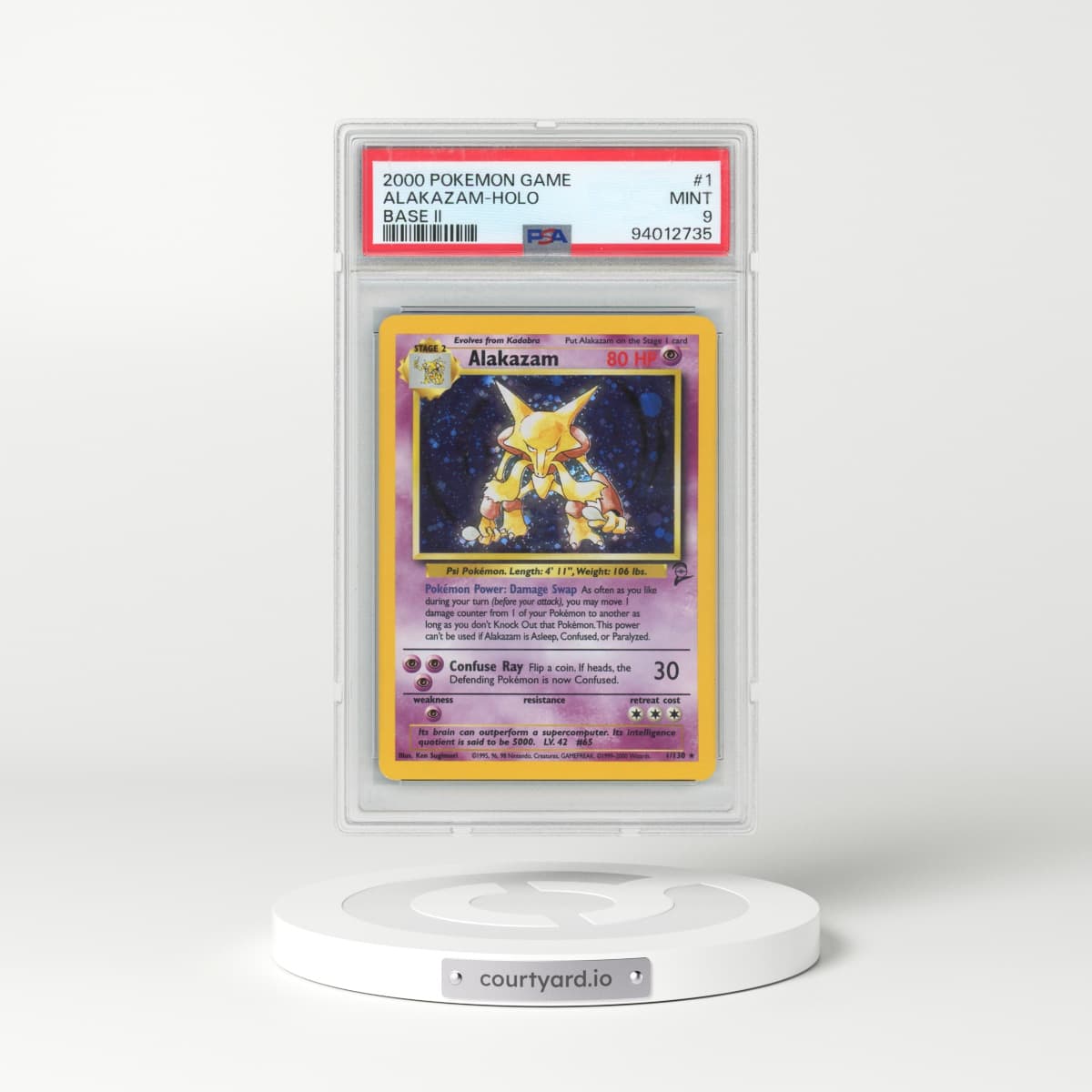 2000 Pokémon Game Base II #1 Alakazam - Holo (PSA 9 MINT)