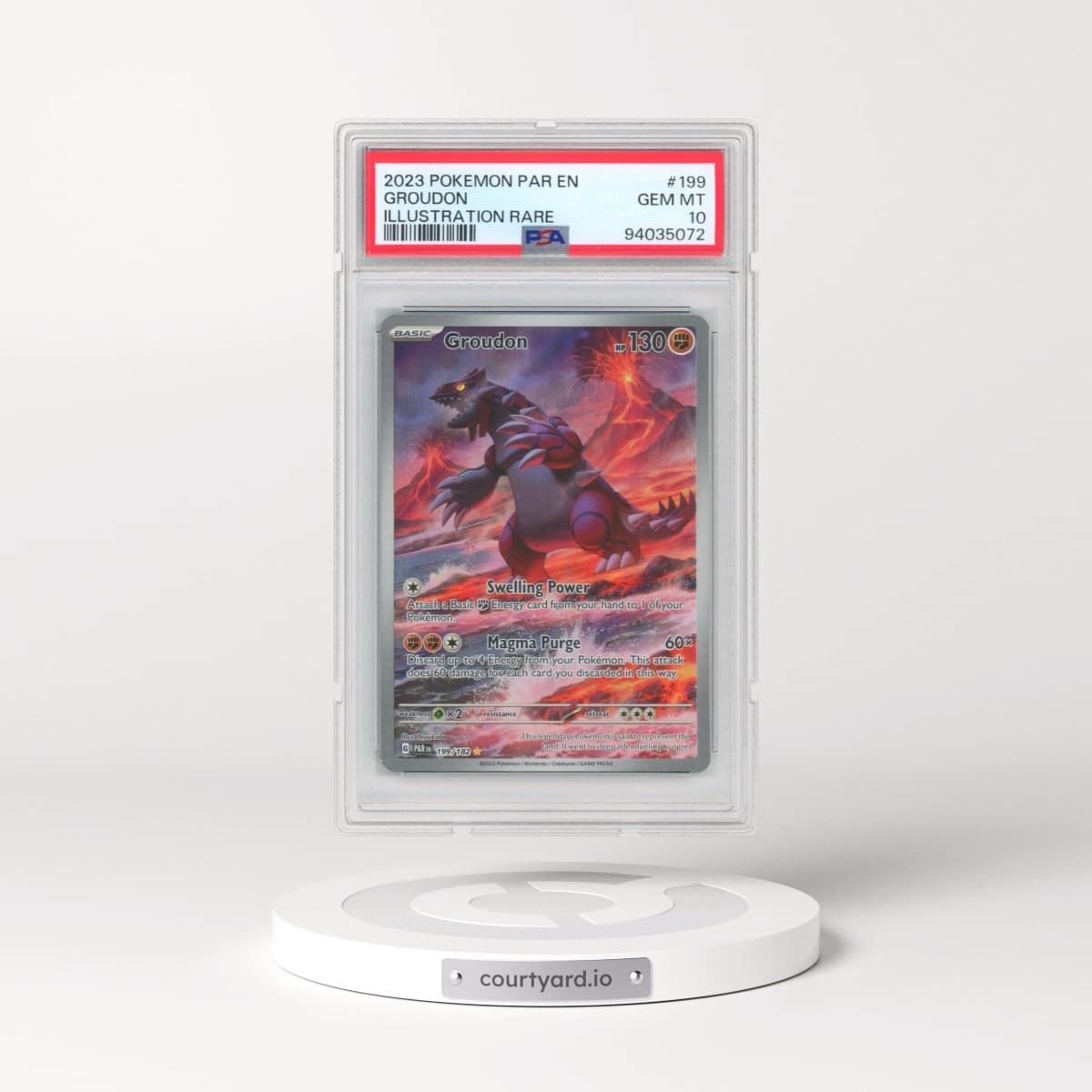 2023 Pokémon Par EN-Paradox Rift #199 Groudon - Illustration Rare (PSA 10 GEM MINT)