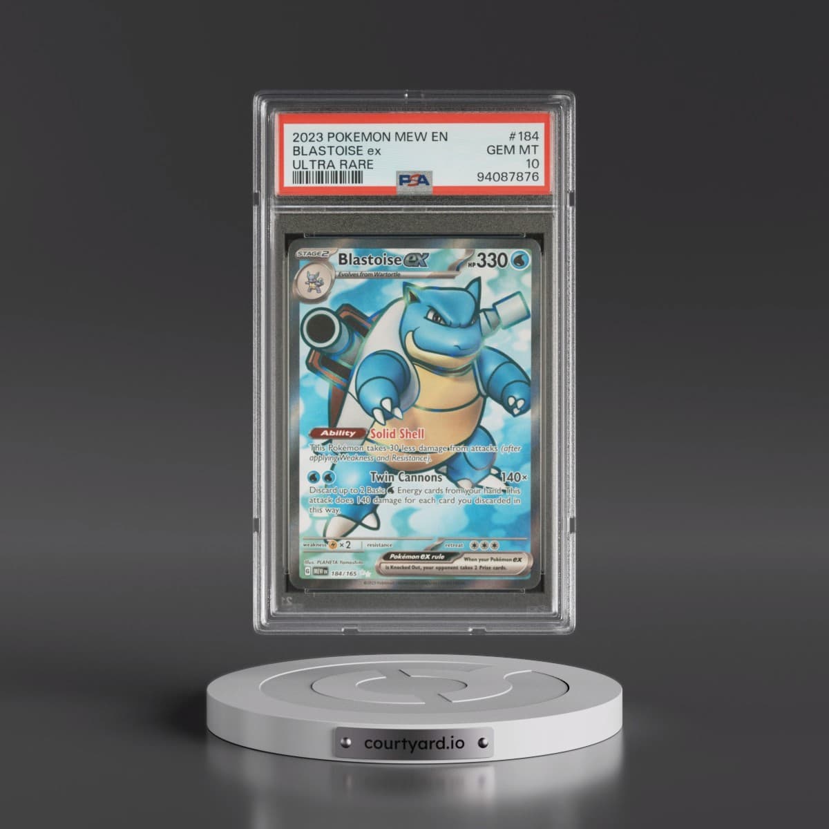 2023 Pokémon Mew EN-151 #184 Blastoise EX - Holo Ultra Rare (PSA 10 GEM MINT)