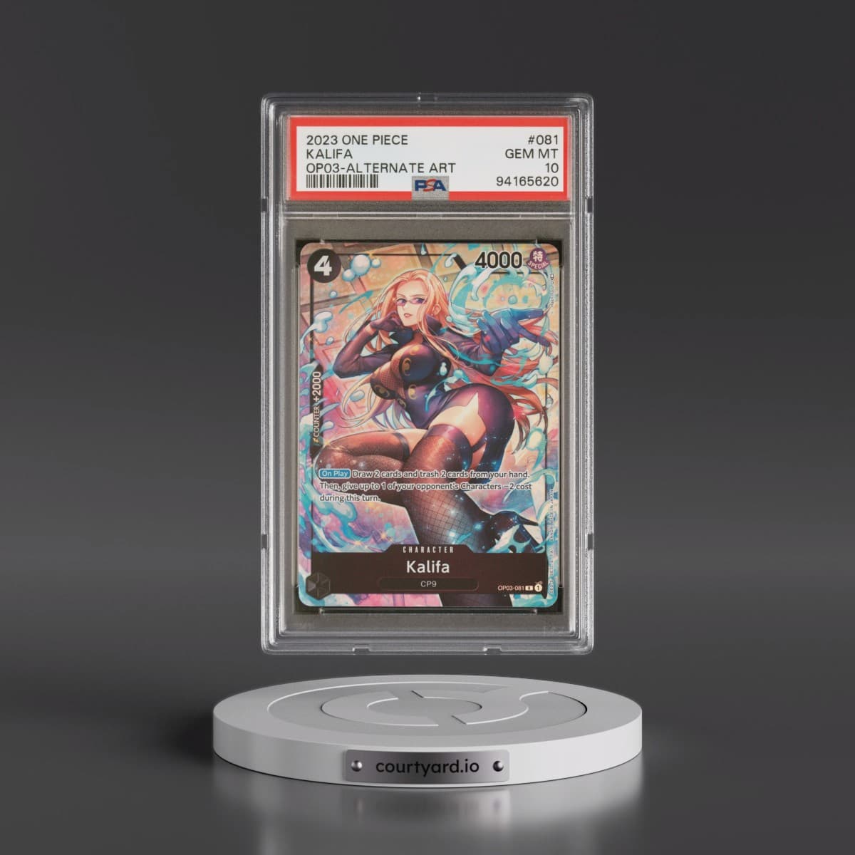 2023 One Piece OP03-Pillars of Strength #081 Kalifa - Alternate Art (PSA 10 GEM MINT)