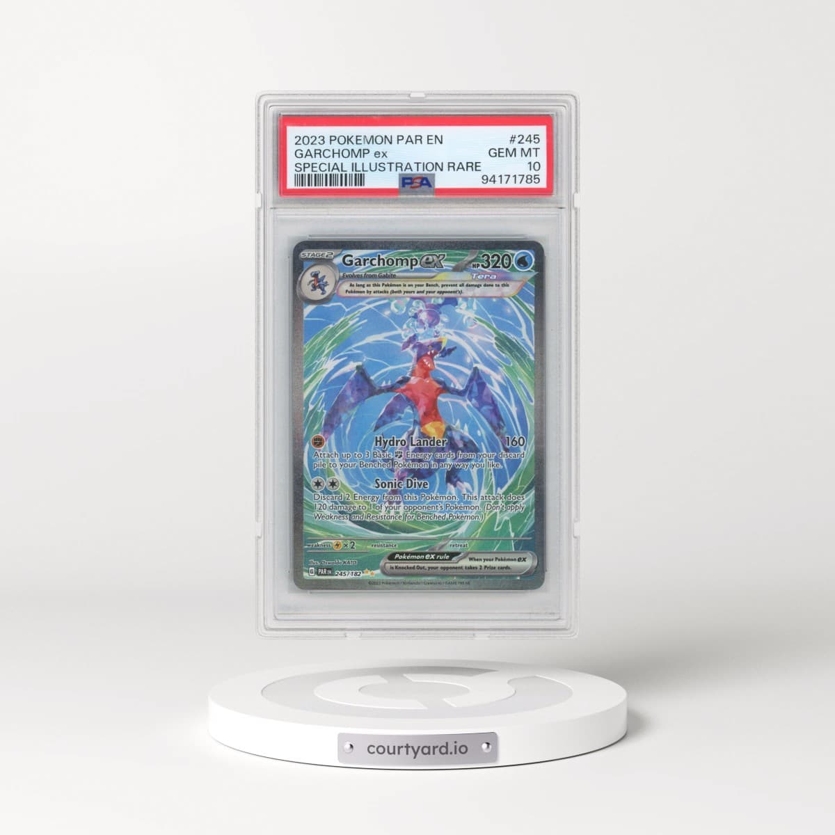 2023 Pokémon Par EN-Paradox Rift #245 Garchomp EX - Holo Special Illustration Rare (PSA 10 GEM MINT)