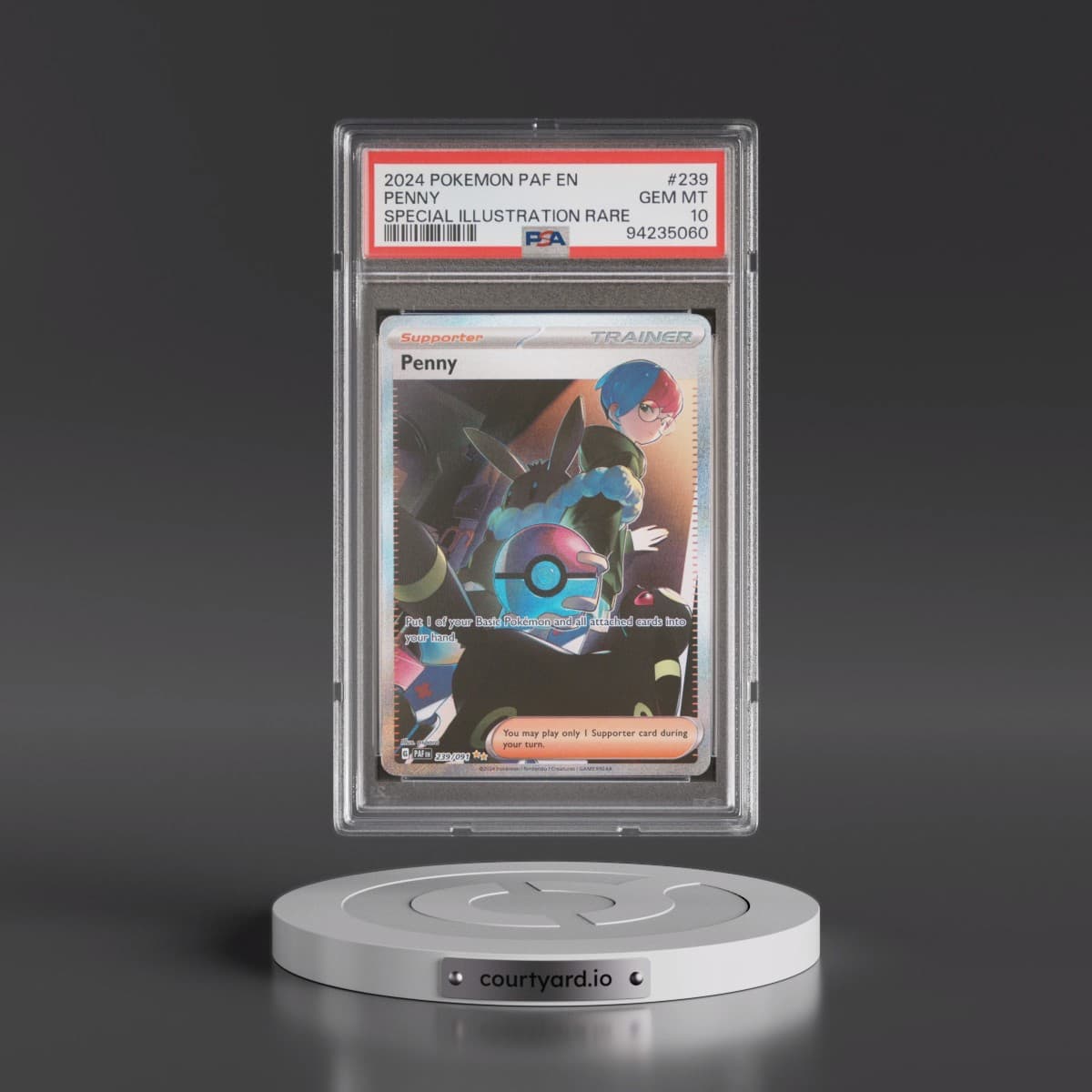 2024 Pokémon Paf EN-Paldean Fates #239 Penny - Special Illustration Rare (PSA 10 GEM MINT)