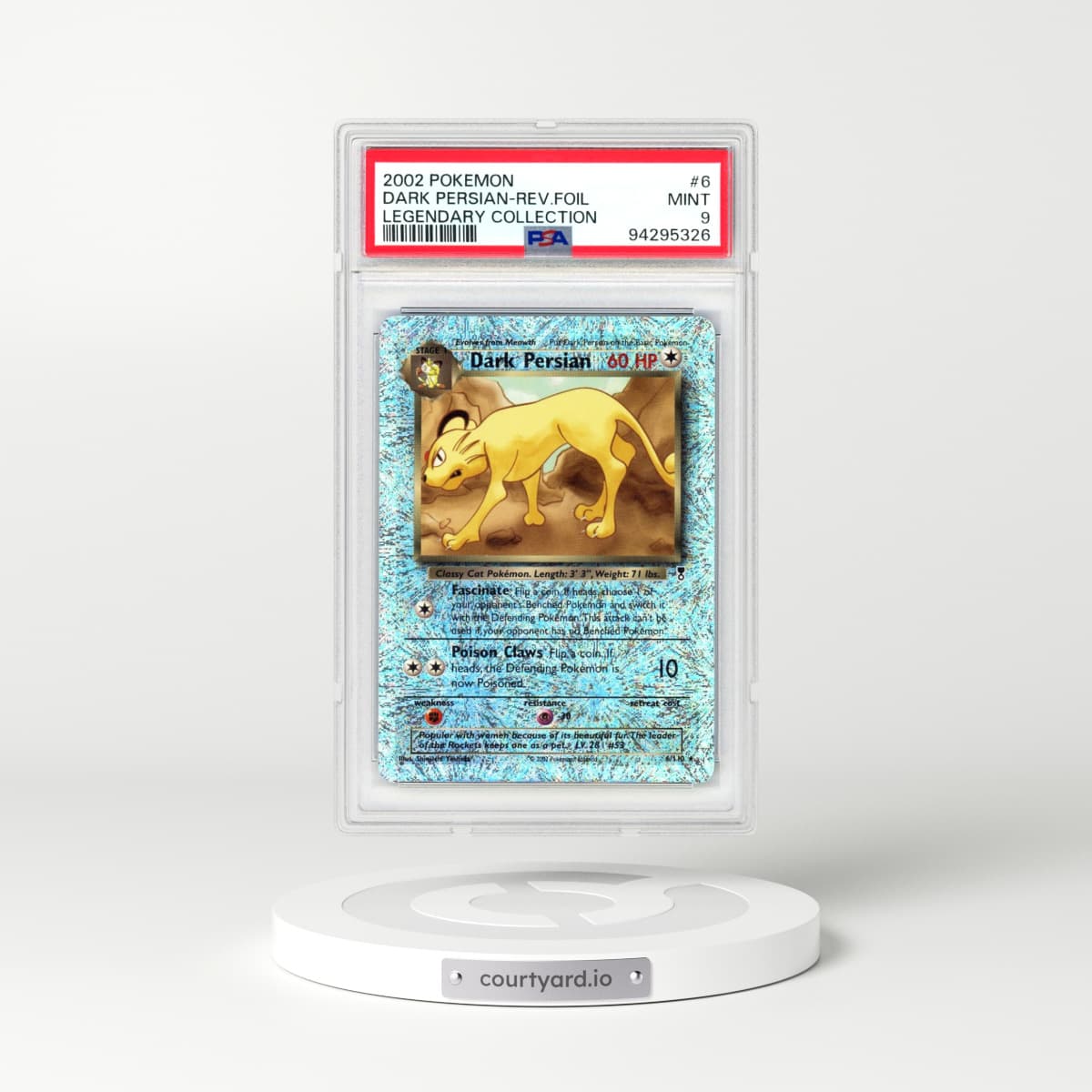 2002 Legendary Collection #6 Dark Persian - Reverse Holo (PSA 9 MINT)