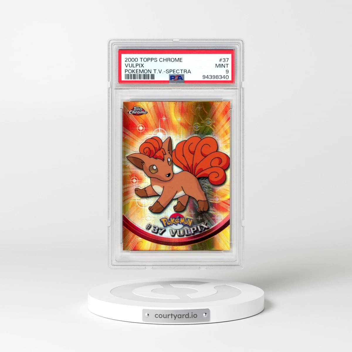 2000 Topps Chrome Pokémon T.V. #37 Vulpix - Spectra (PSA 9 MINT)