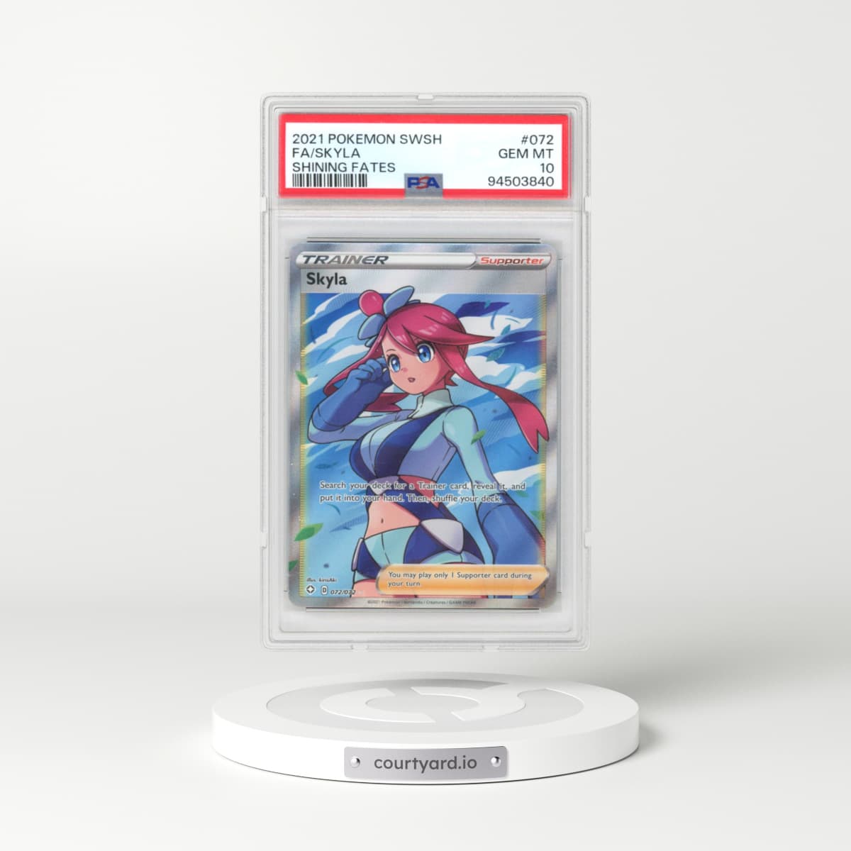 2021 Shining Fates #072 Skyla (PSA 10 GEM MINT)