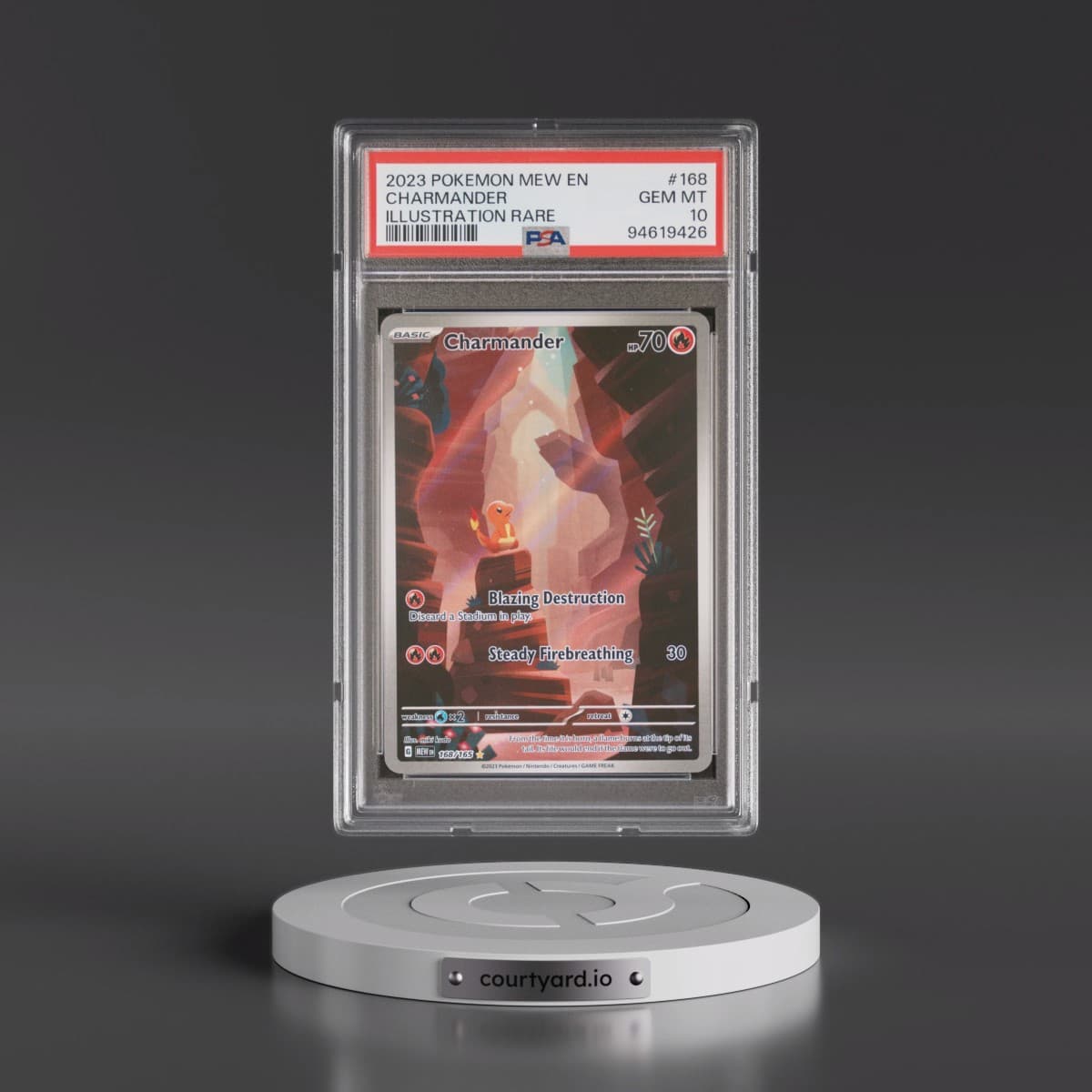 2023 Pokémon Mew EN-151 #168 Charmander - Illustration Rare (PSA 10 GEM MINT)