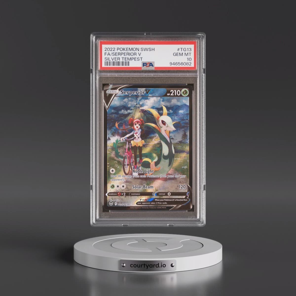 2022 Pokémon Sword & Shield Silver Tempest #TG13 Serperior V - Holo Full Art (PSA 10 GEM MINT)