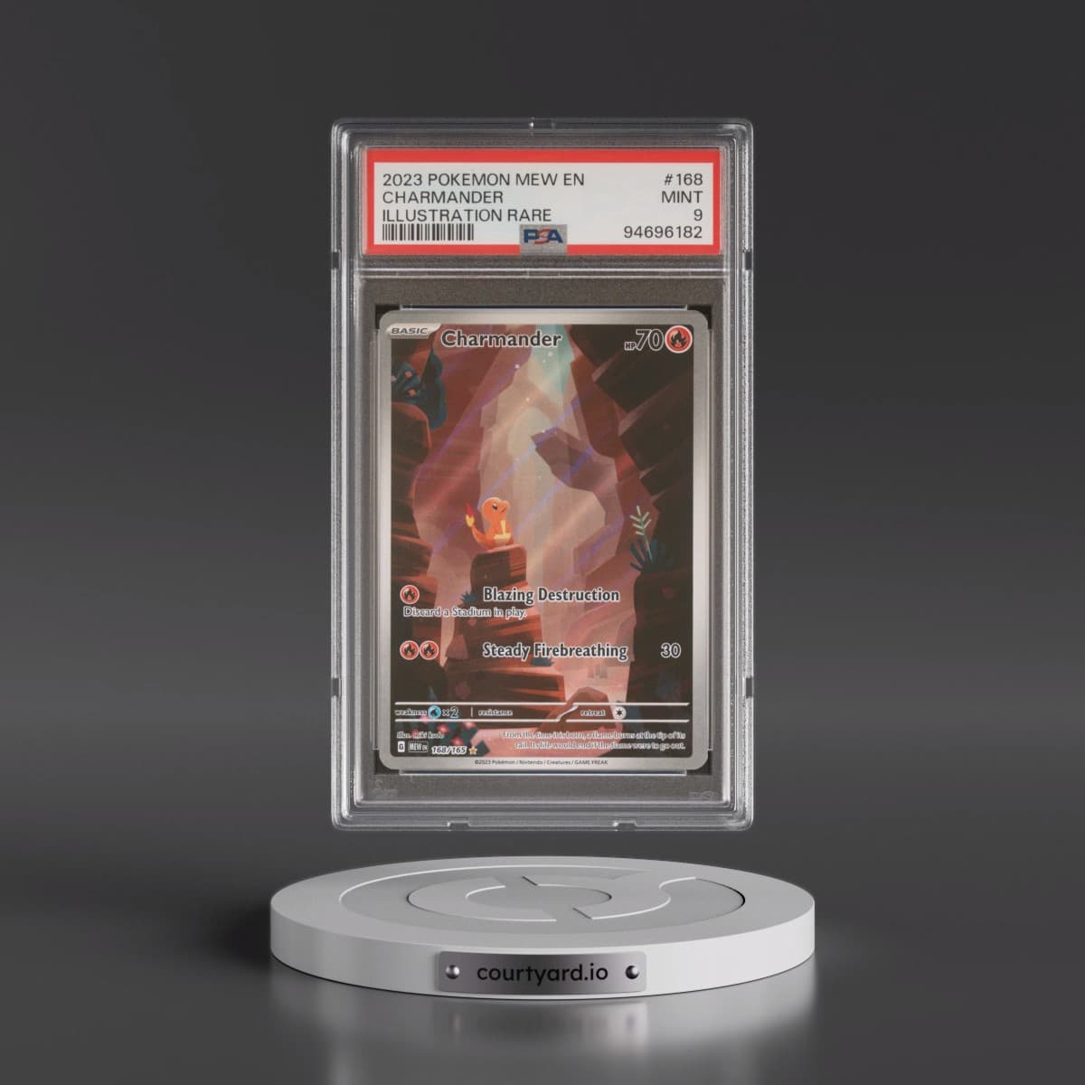 2023 Pokémon Mew EN-151 #168 Charmander - Illustration Rare (PSA 9 MINT)
