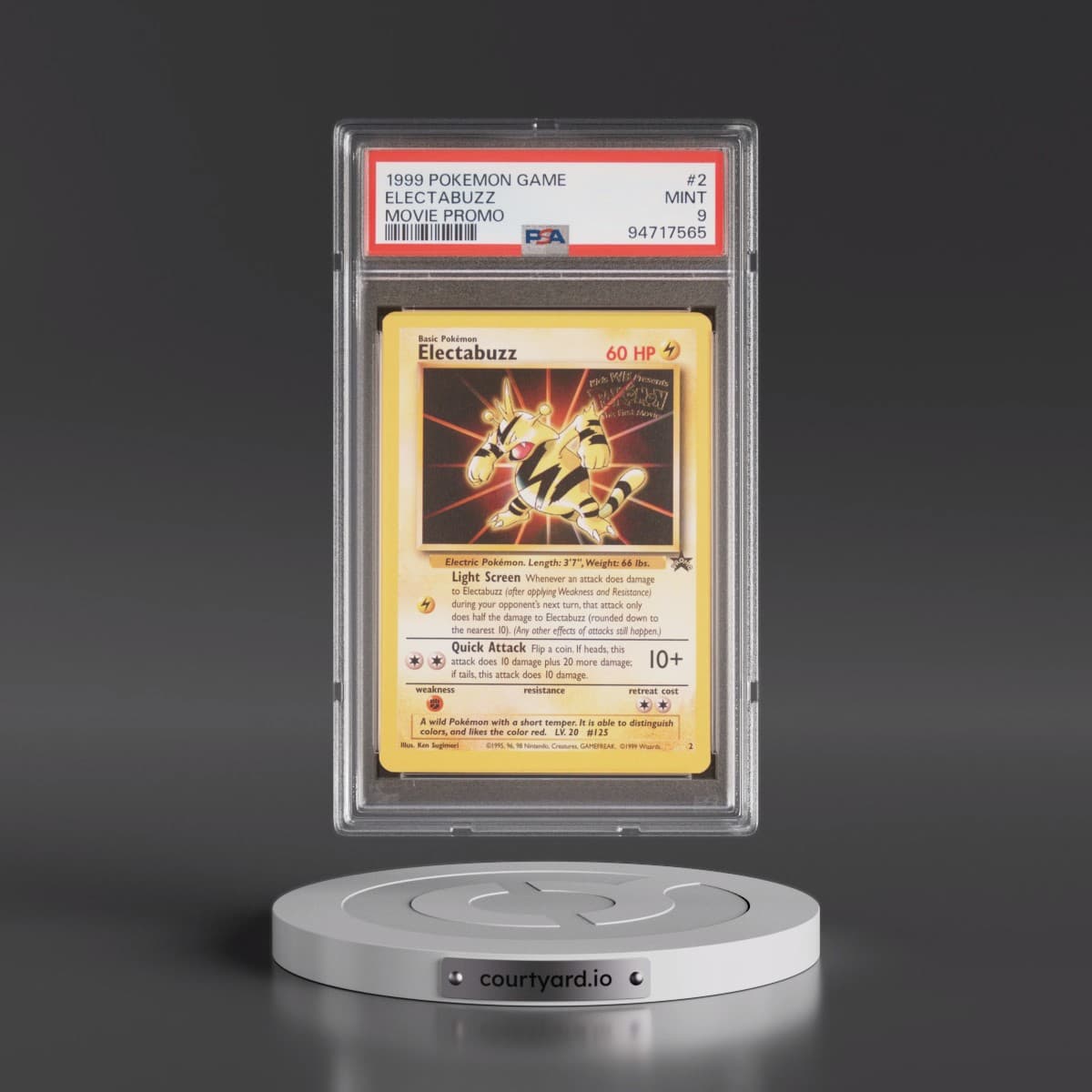 1999 Pokémon Game Movie #2 Electabuzz - Movie Promo (PSA 9 MINT)