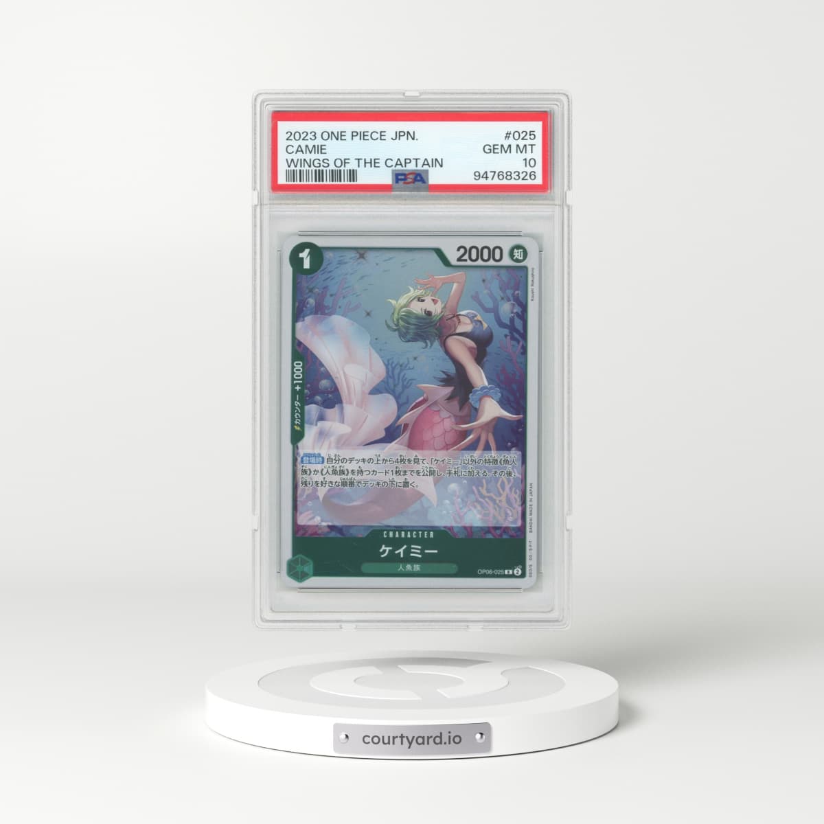 2023 One Piece Japanese Wings of the Captain #025 Camie (PSA 10 GEM MINT)