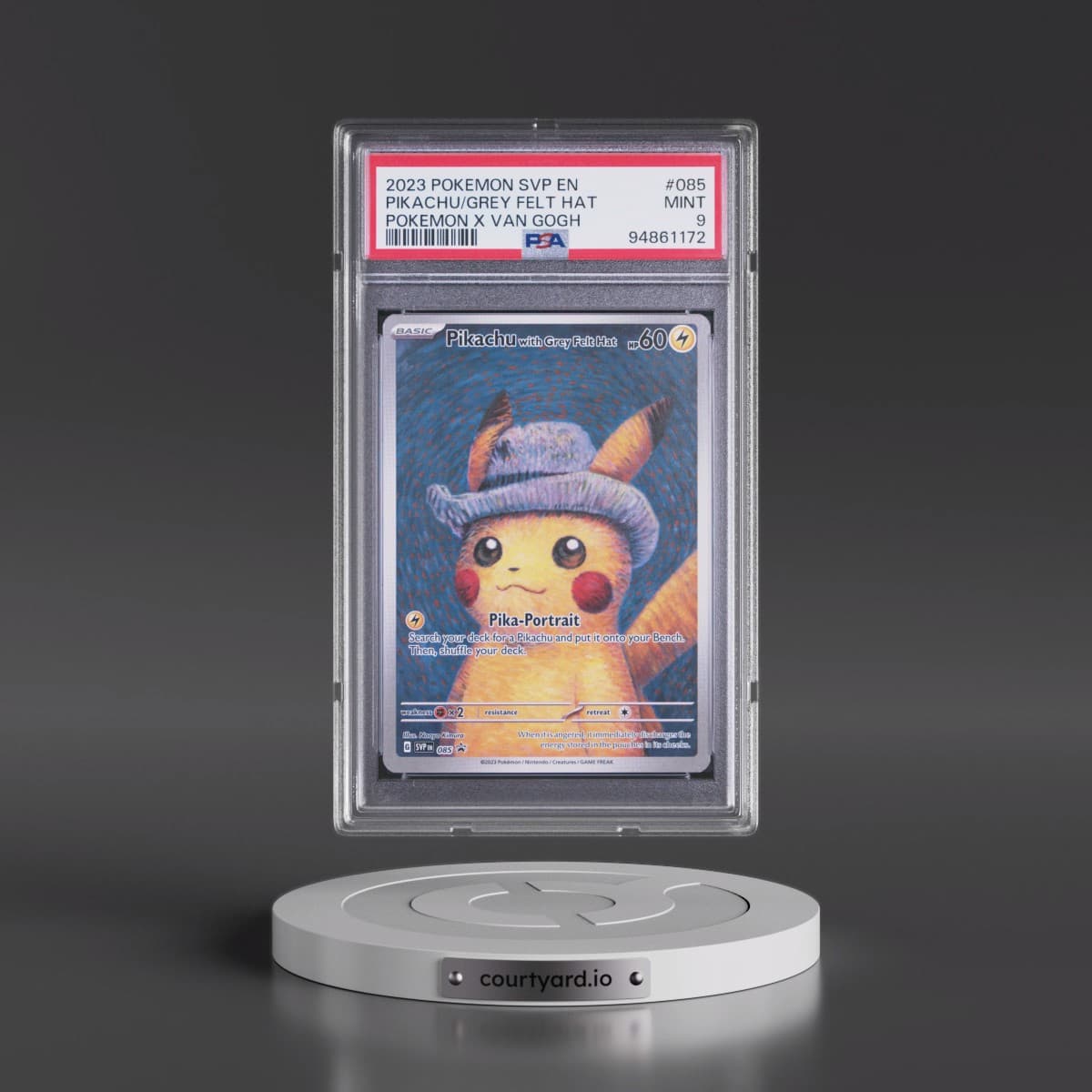 2023 Pokémon Svp EN-SV Black Star Promo #085 Pikachu With Grey Felt Hat - Pokemon X Van Gogh (PSA 9 MINT)