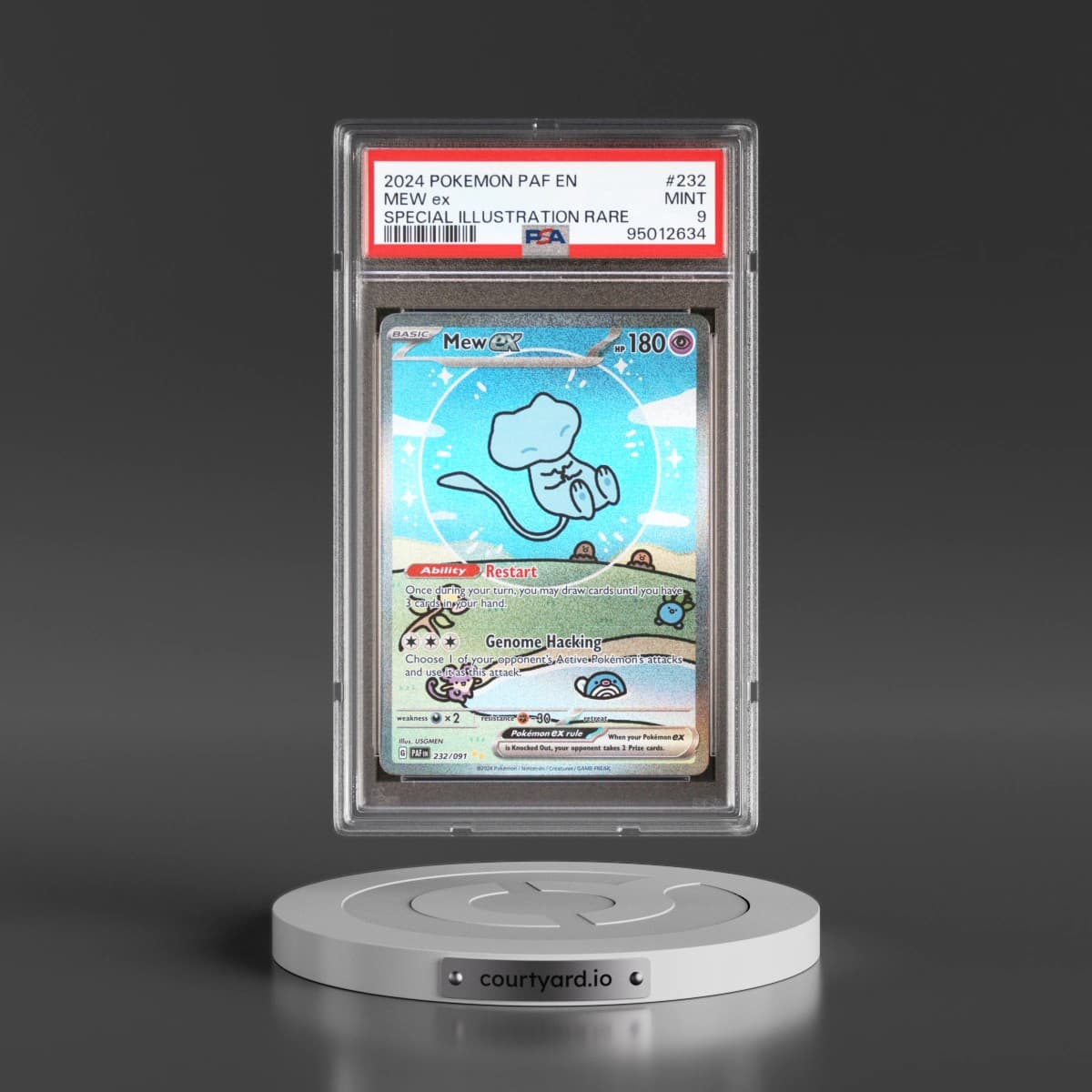 2024 Pokémon Paf EN-Paldean Fates #232 Mew EX - Holo Special Illustration Rare (PSA 9 MINT)