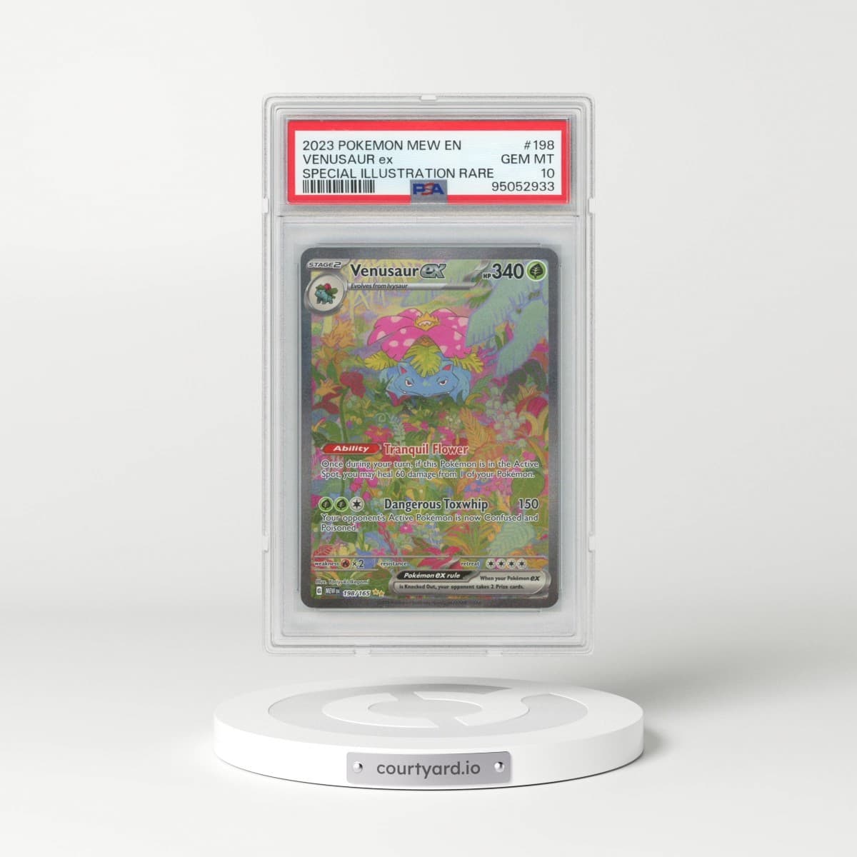 2023 Pokémon Mew EN-151 #198 Venusaur EX - Holo Special Illustration Rare (PSA 10 GEM MINT)