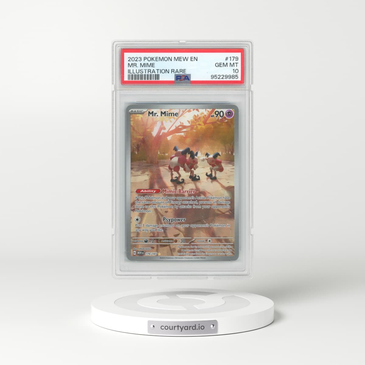2023 Pokémon Mew EN-151 #179 Mr. Mime - Illustration Rare (PSA 10 GEM MINT)