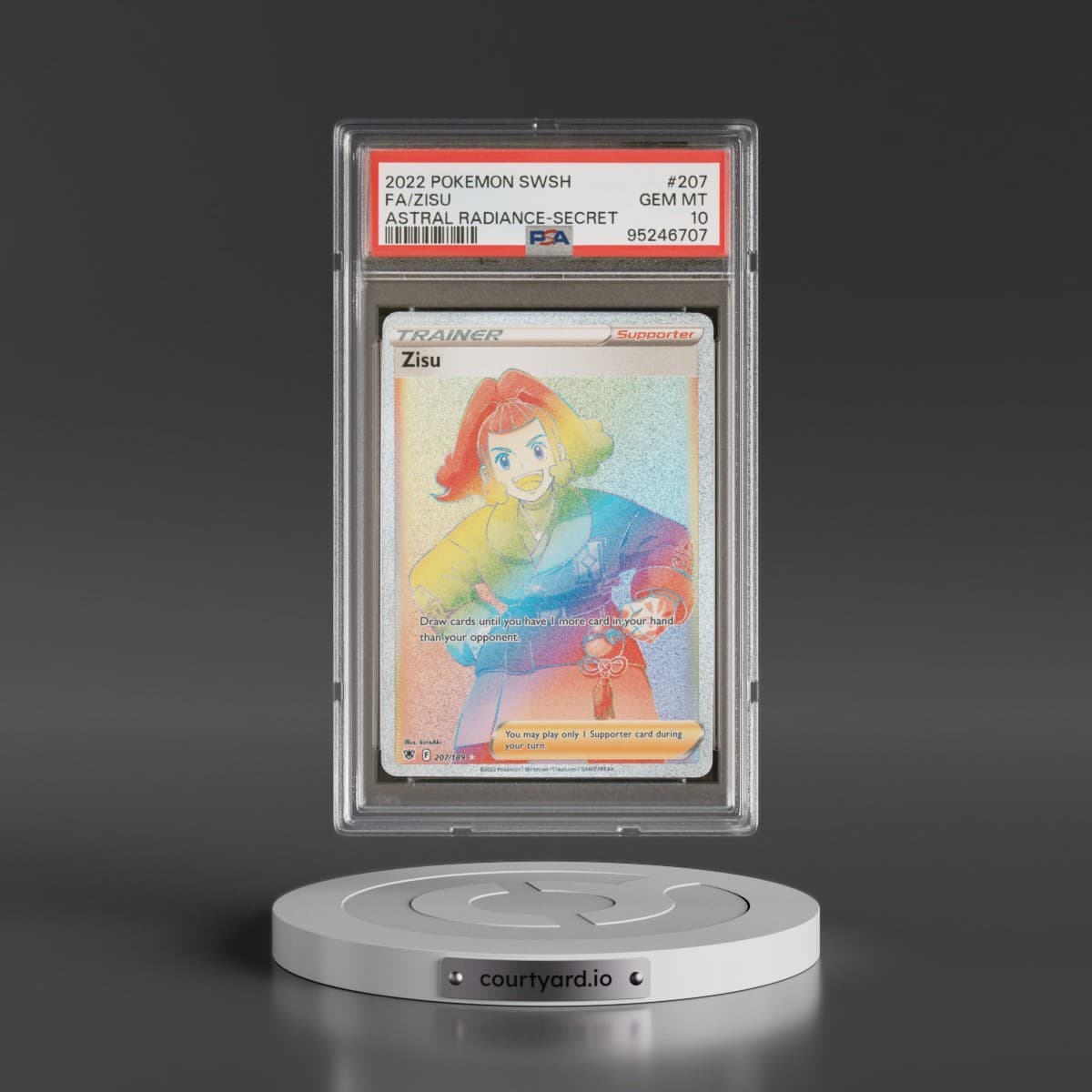 2022 Pokémon Sword & Shield Astral Radiance #207 Zisu - Full Art Secret (PSA 10 GEM MINT)