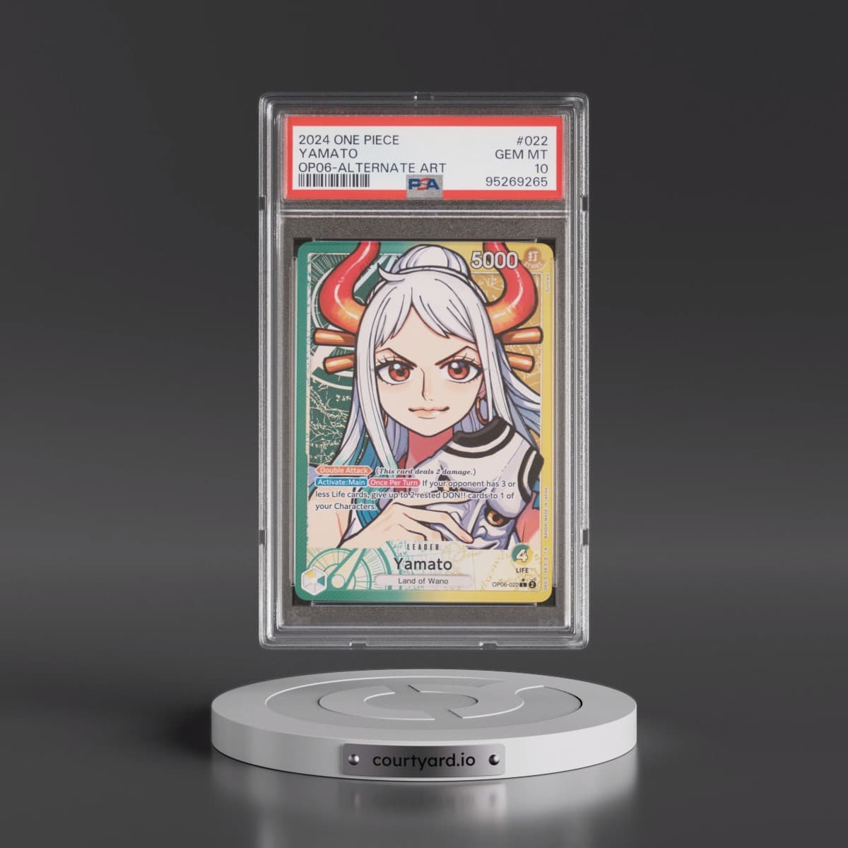2024 One Piece OP06-Wings of the Captain #022 Yamato - Alternate Art (PSA 10 GEM MINT)