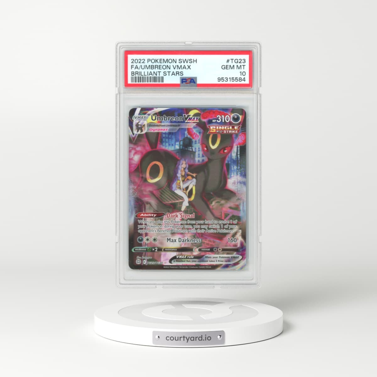 2022 Brilliant Stars #TG23 Umbreon VMAX - Holo Character Rare (PSA 10 GEM MINT)