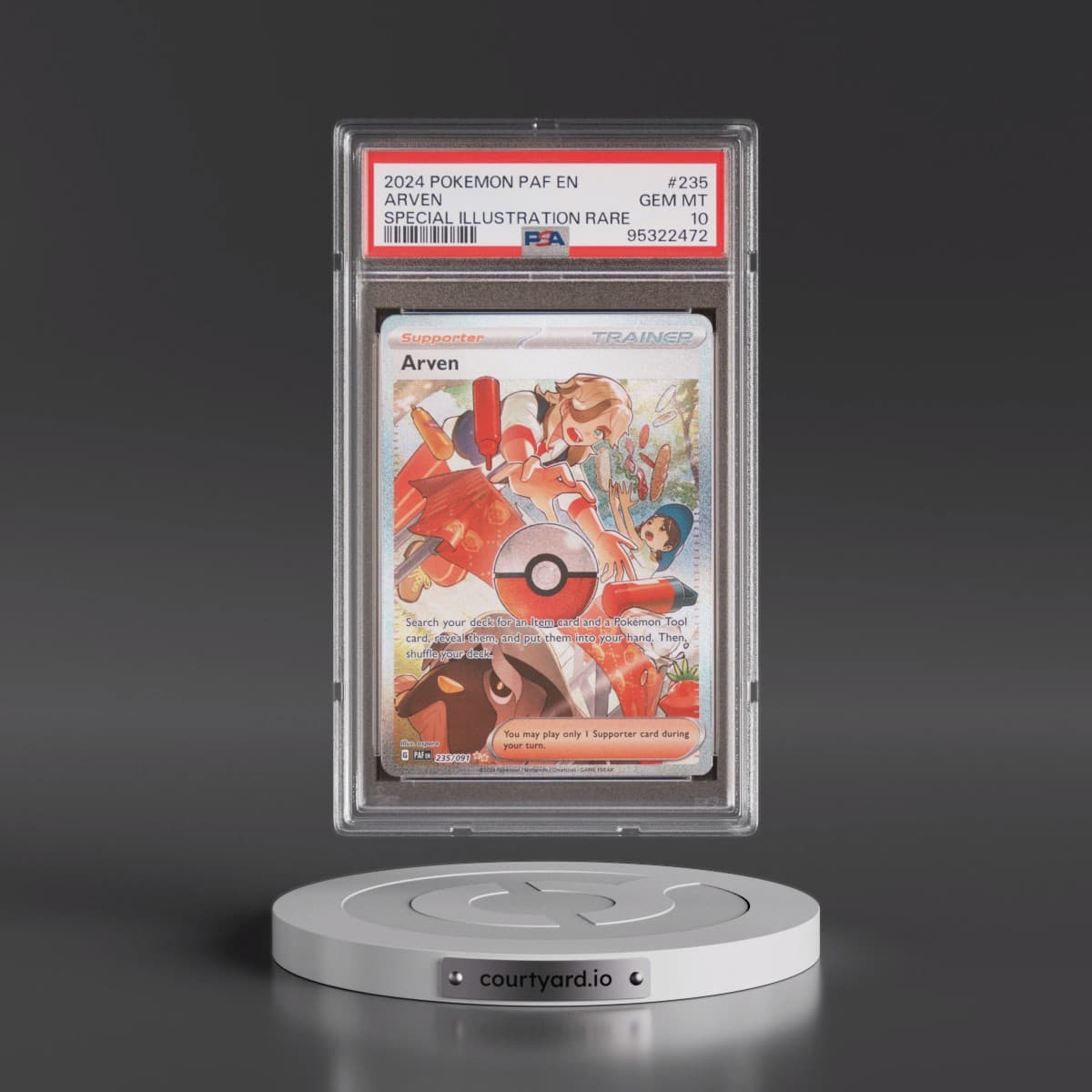 2024 Pokémon Paf EN-Paldean Fates #235 Arven - Special Illustration Rare (PSA 10 GEM MINT)