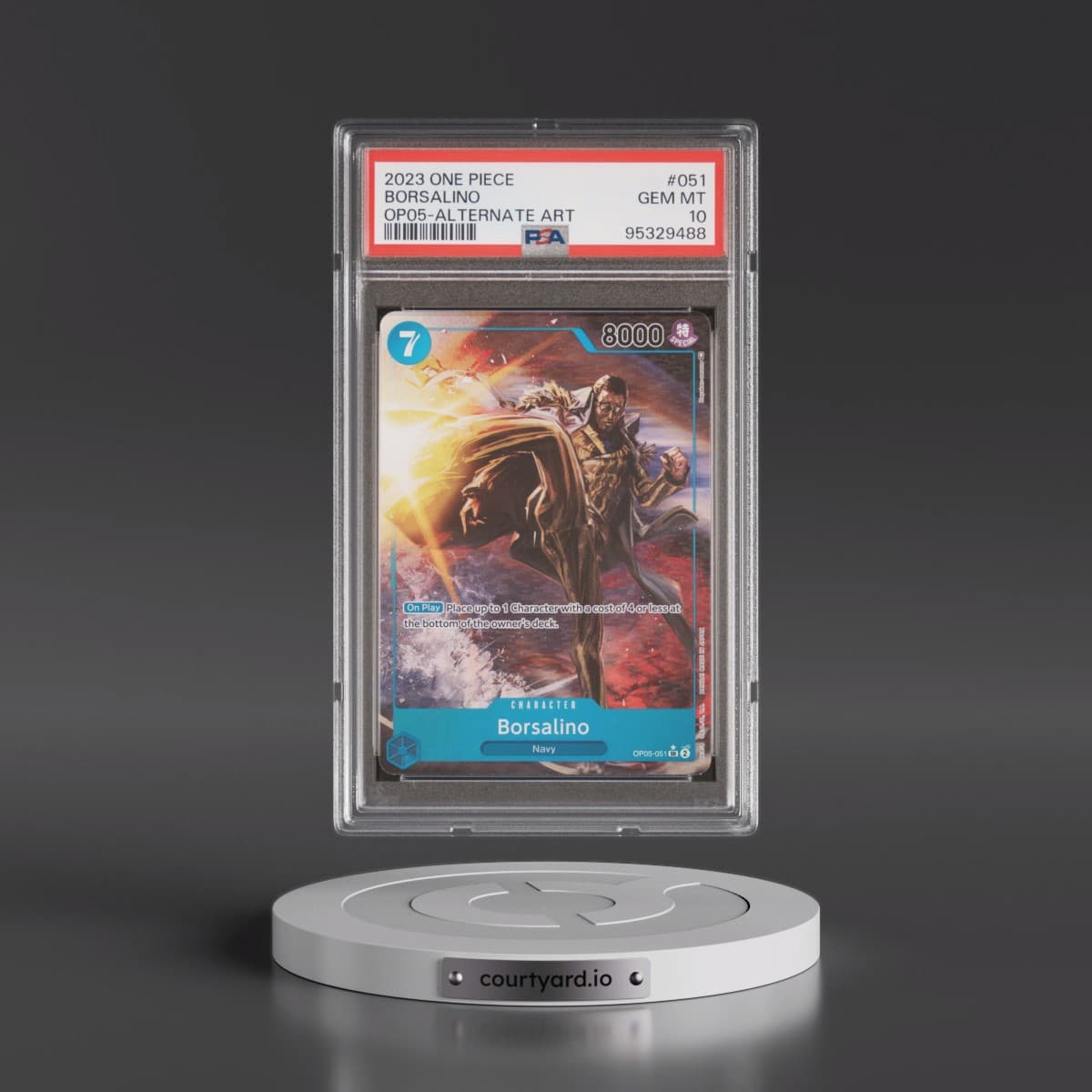 2023 One Piece OP05-Awakening of the New Era #051 Borsalino - Alternate Art (PSA 10 GEM MINT)