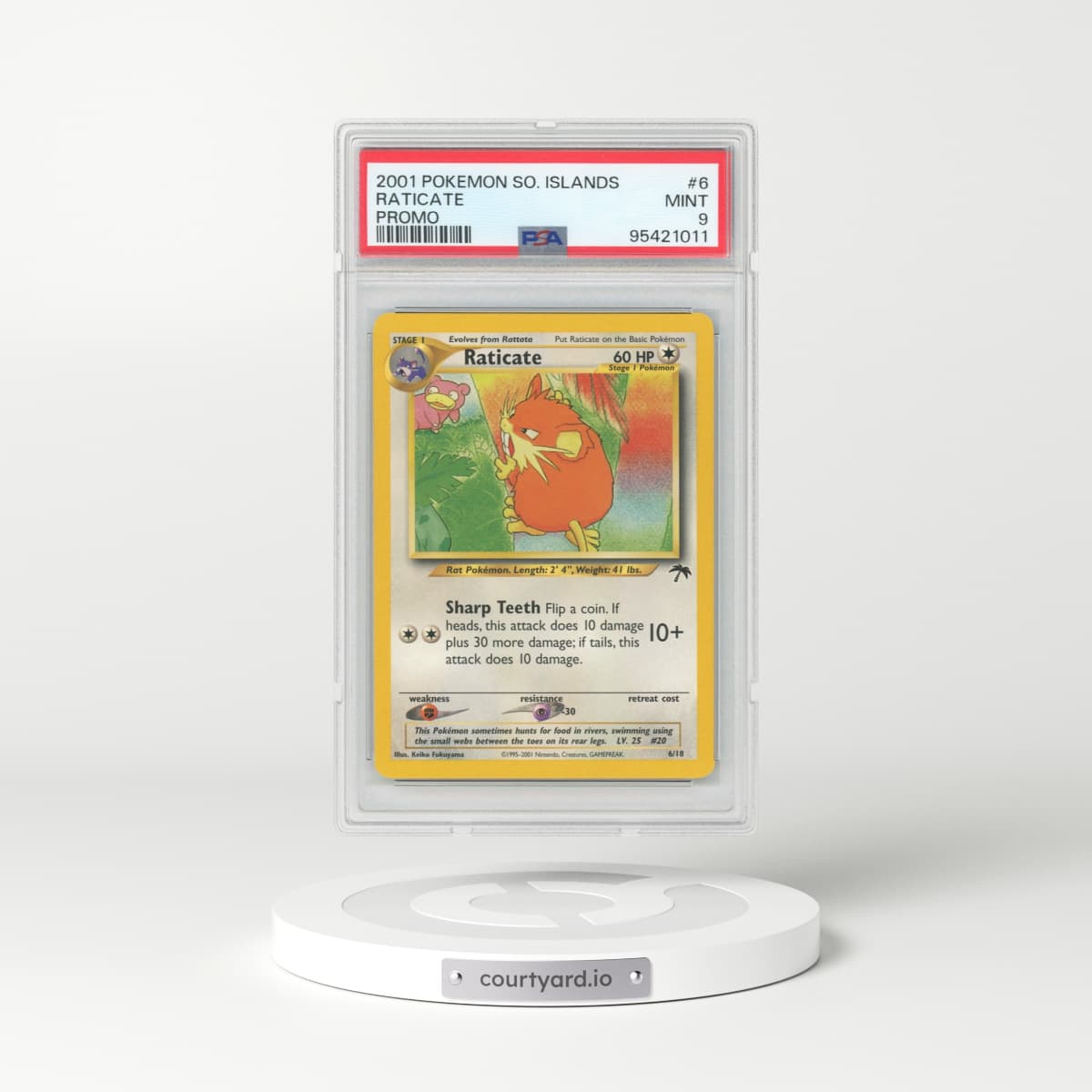 2001 Pokémon Southern Islands Promo #6 Raticate (PSA 9 MINT)