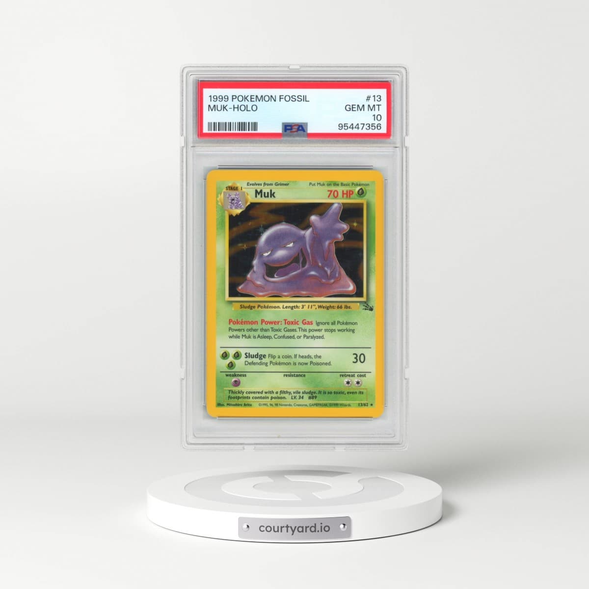 1999 Pokémon Fossil #13 Muk - Holo (PSA 10 GEM MINT)