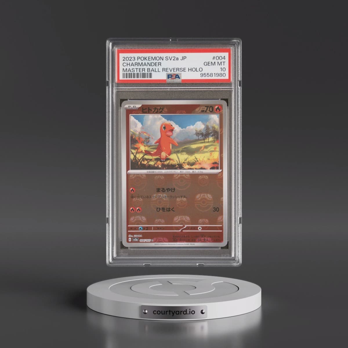 2023 Pokémon Sv2a-Pokémon 151 #004 Charmander - Reverse Holo Master Ball (PSA 10 GEM MINT)